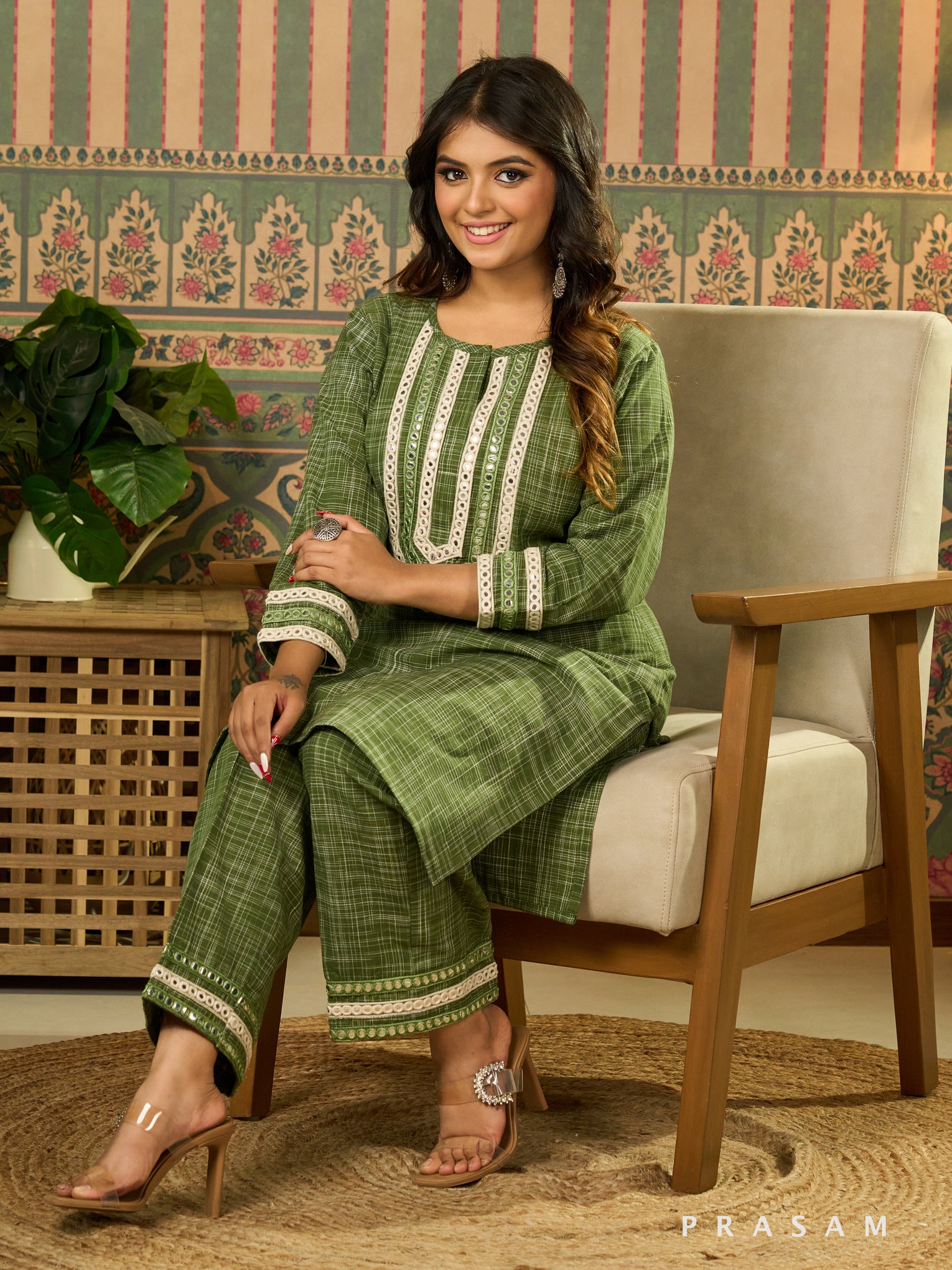 Meadow Green Cotton Kurta Set