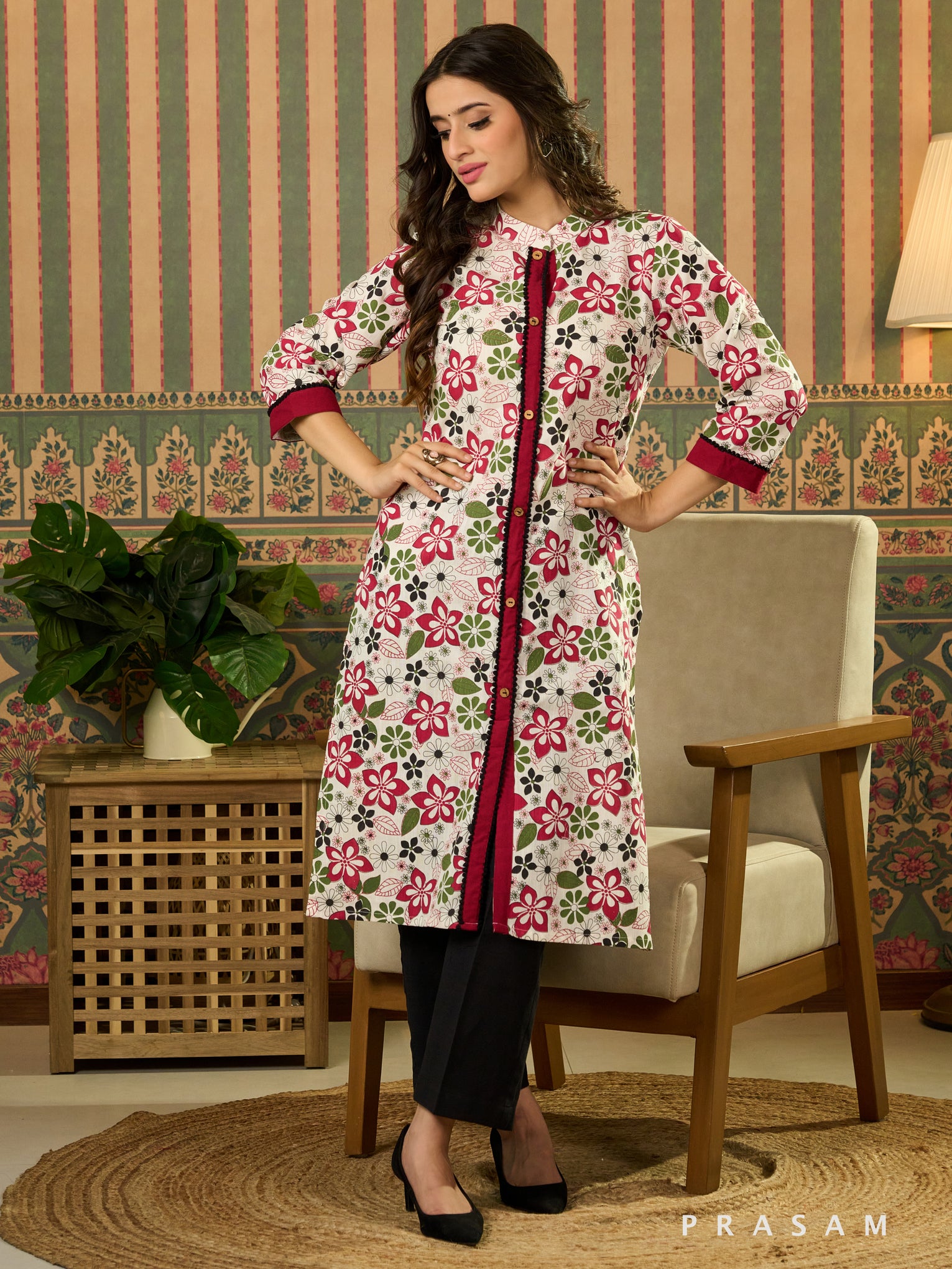 Orchard Garden Block Printed Kurti