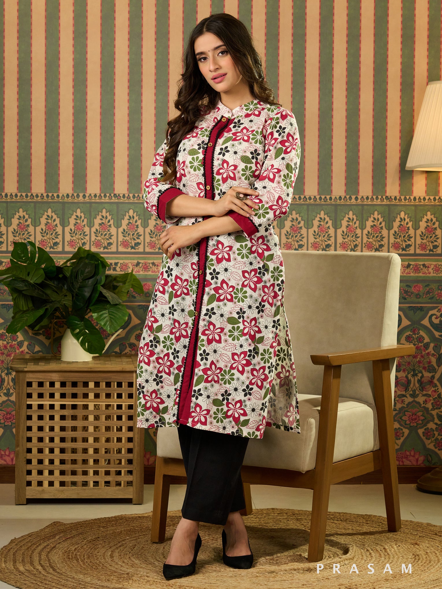 Orchard Garden Block Printed Kurti