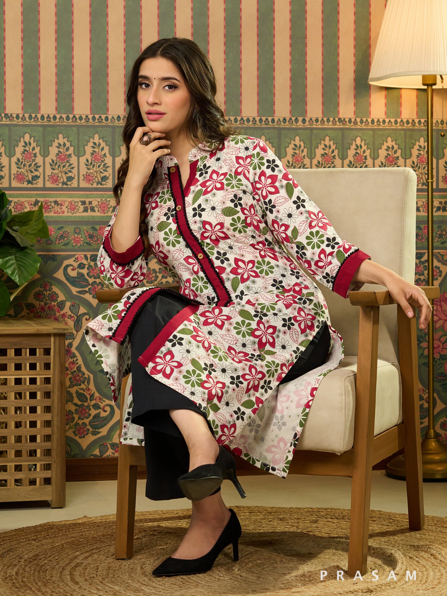 Orchard Garden Block Printed Kurti