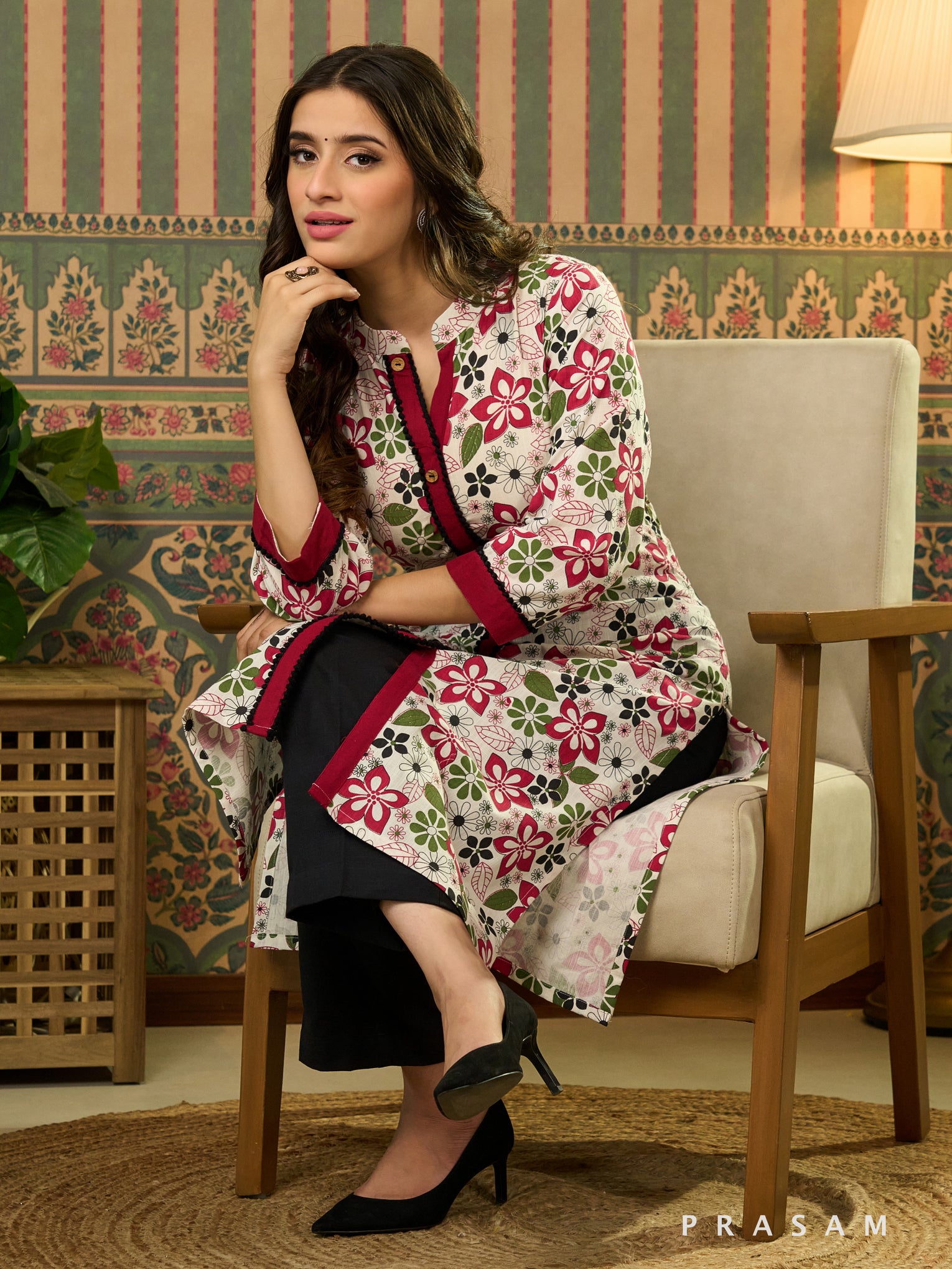 Orchard Garden Block Printed Kurti