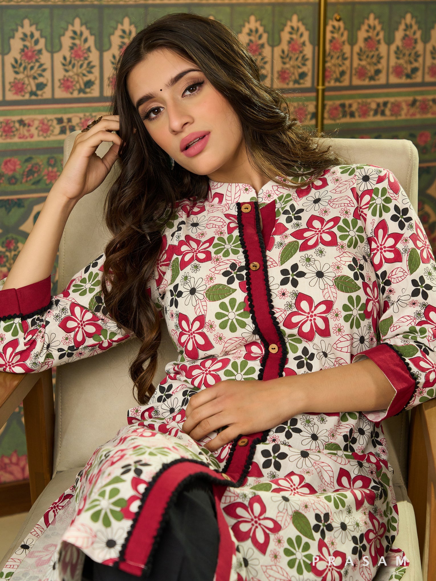 Orchard Garden Block Printed Kurti