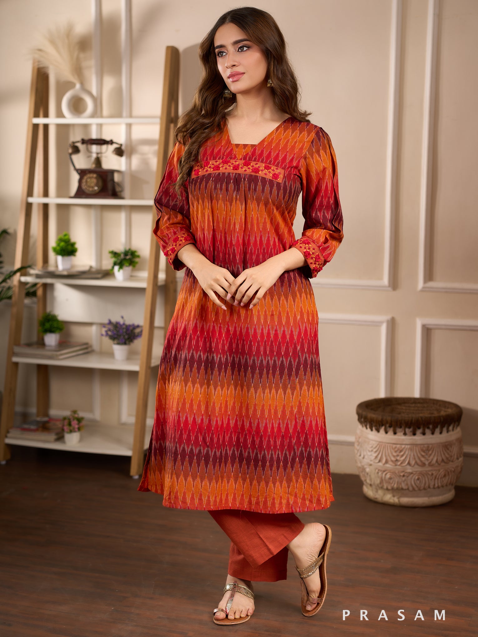 Sunheri Dream Ikat Kurta Set