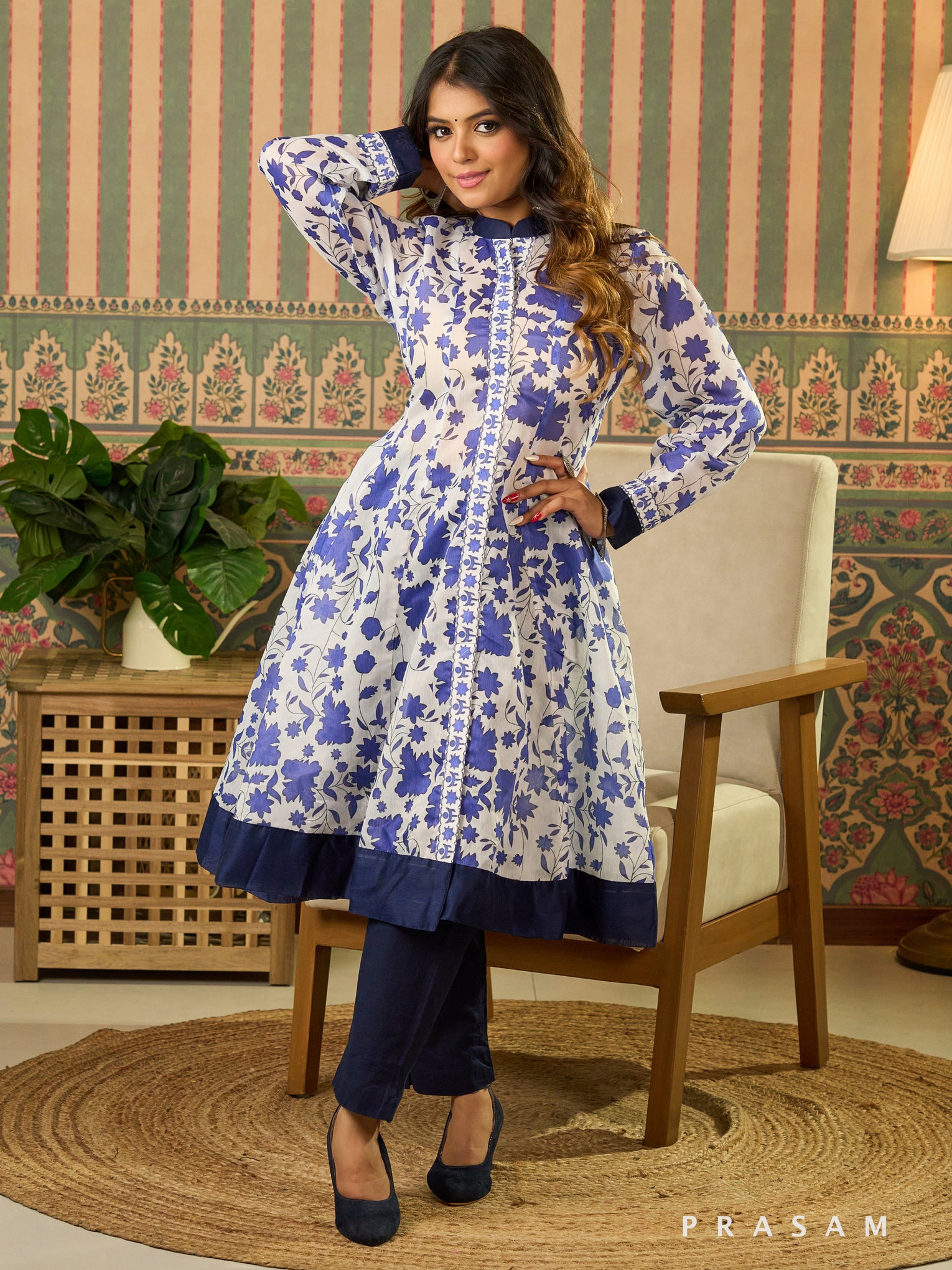 Moksha Floral Kalidar Kurti