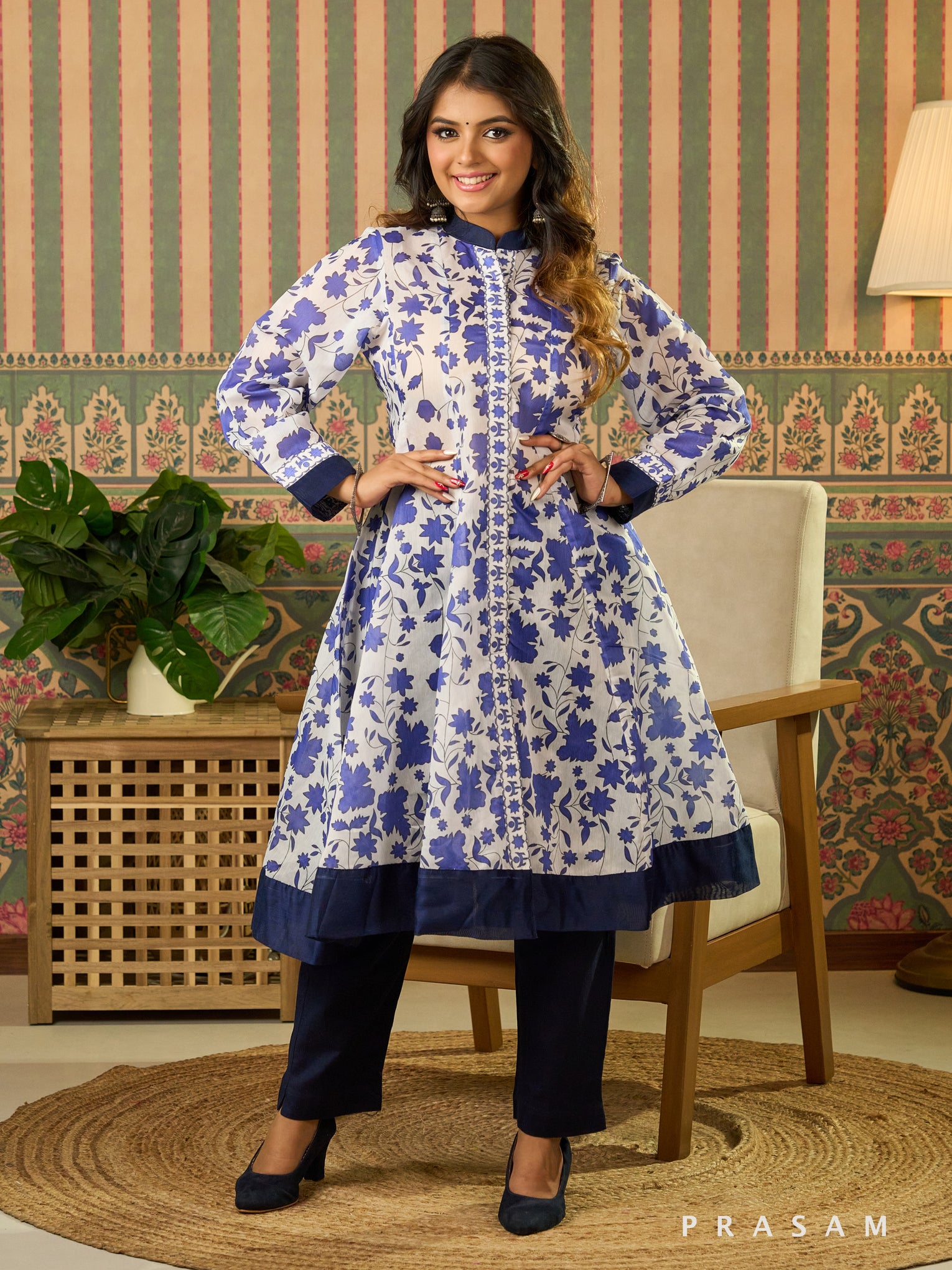 Moksha Floral Kalidar Kurti