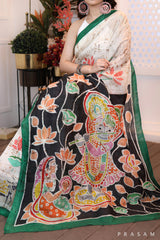 Effortless Glamour Contemporary ethnic batik handpainted saree