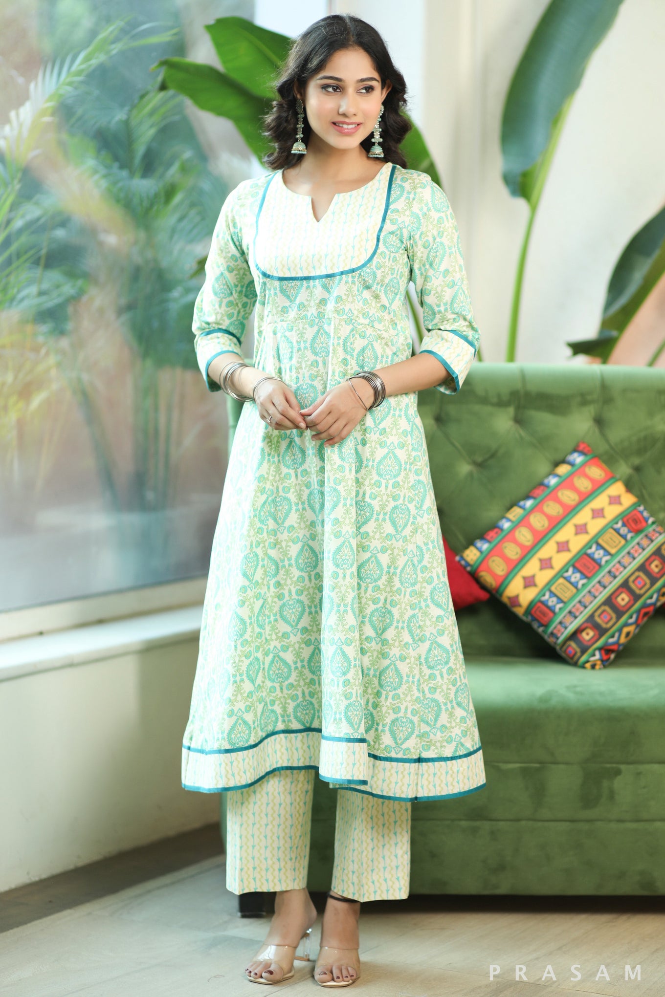 Traditional Treasure Ethnic Soft Cotton Printed Kurta Set With Yoke Neckline (Optional Dupatta)