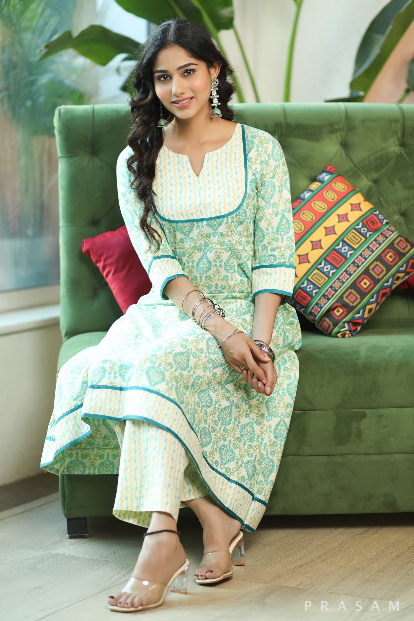 Traditional Treasure Ethnic Soft Cotton Printed Kurta Set With Yoke Neckline (Optional Dupatta)