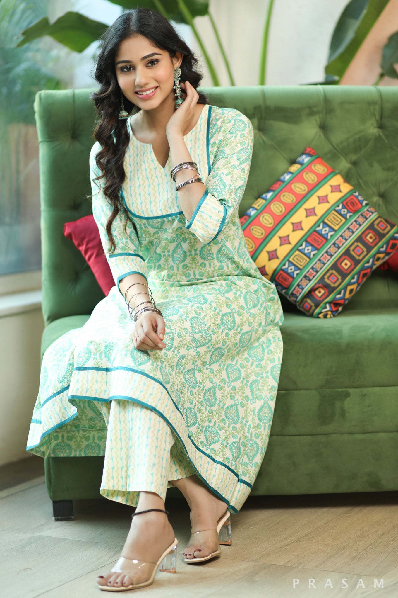 Traditional Treasure Ethnic Soft Cotton Printed Kurta Set With Yoke Neckline (Optional Dupatta)