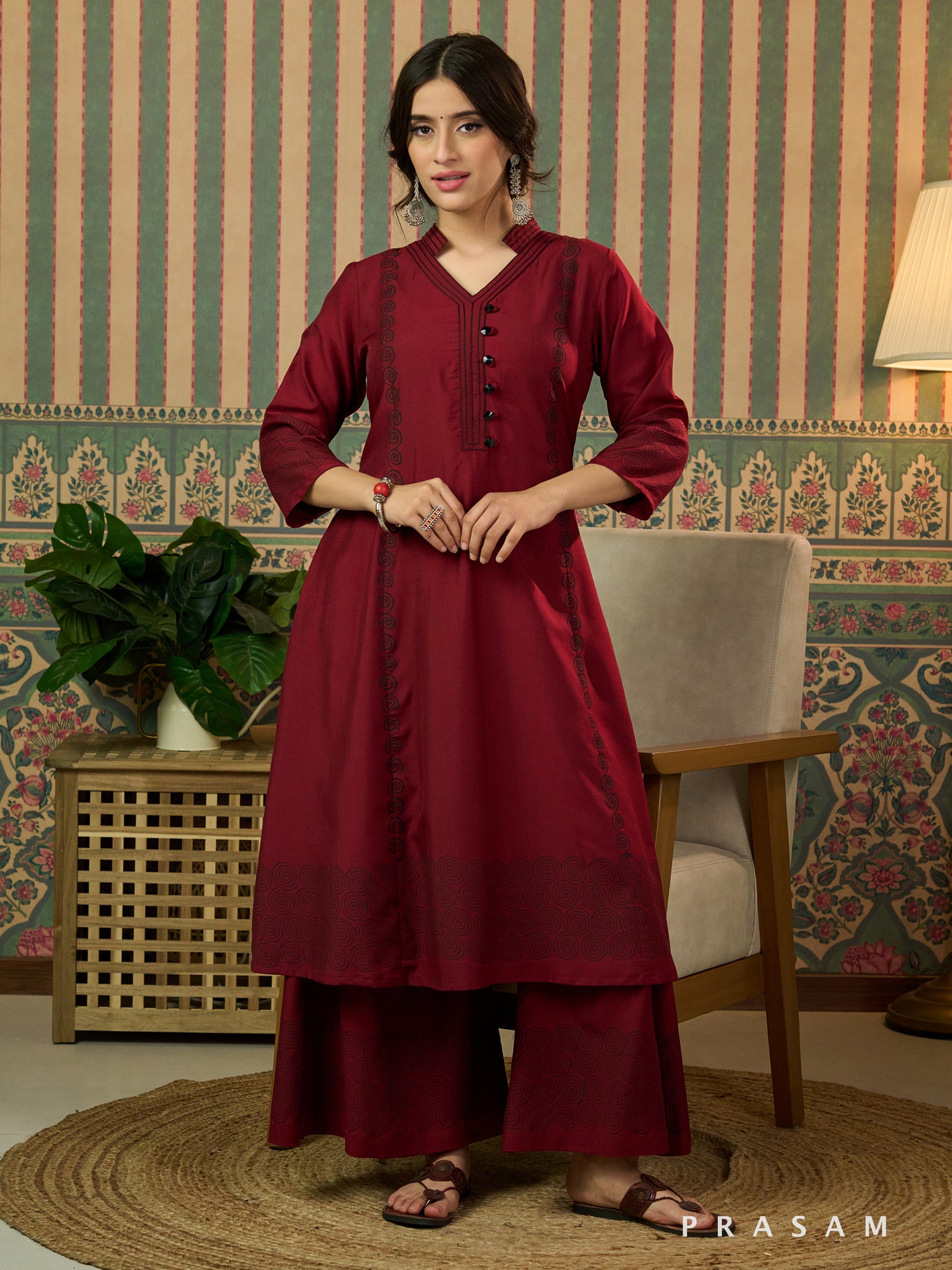 Varnika Muslin Block Printed Kurta Set