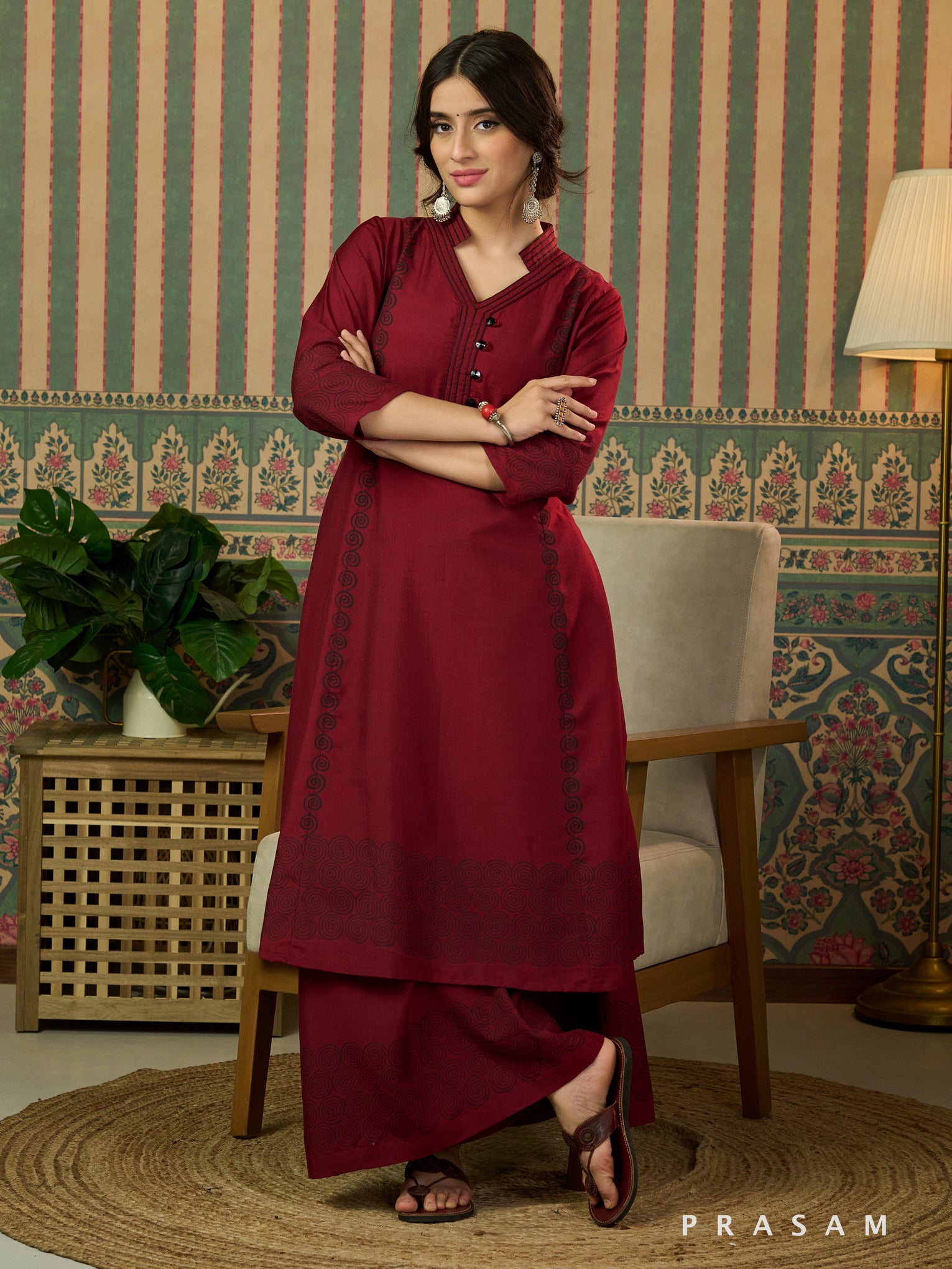 Varnika Muslin Block Printed Kurta Set