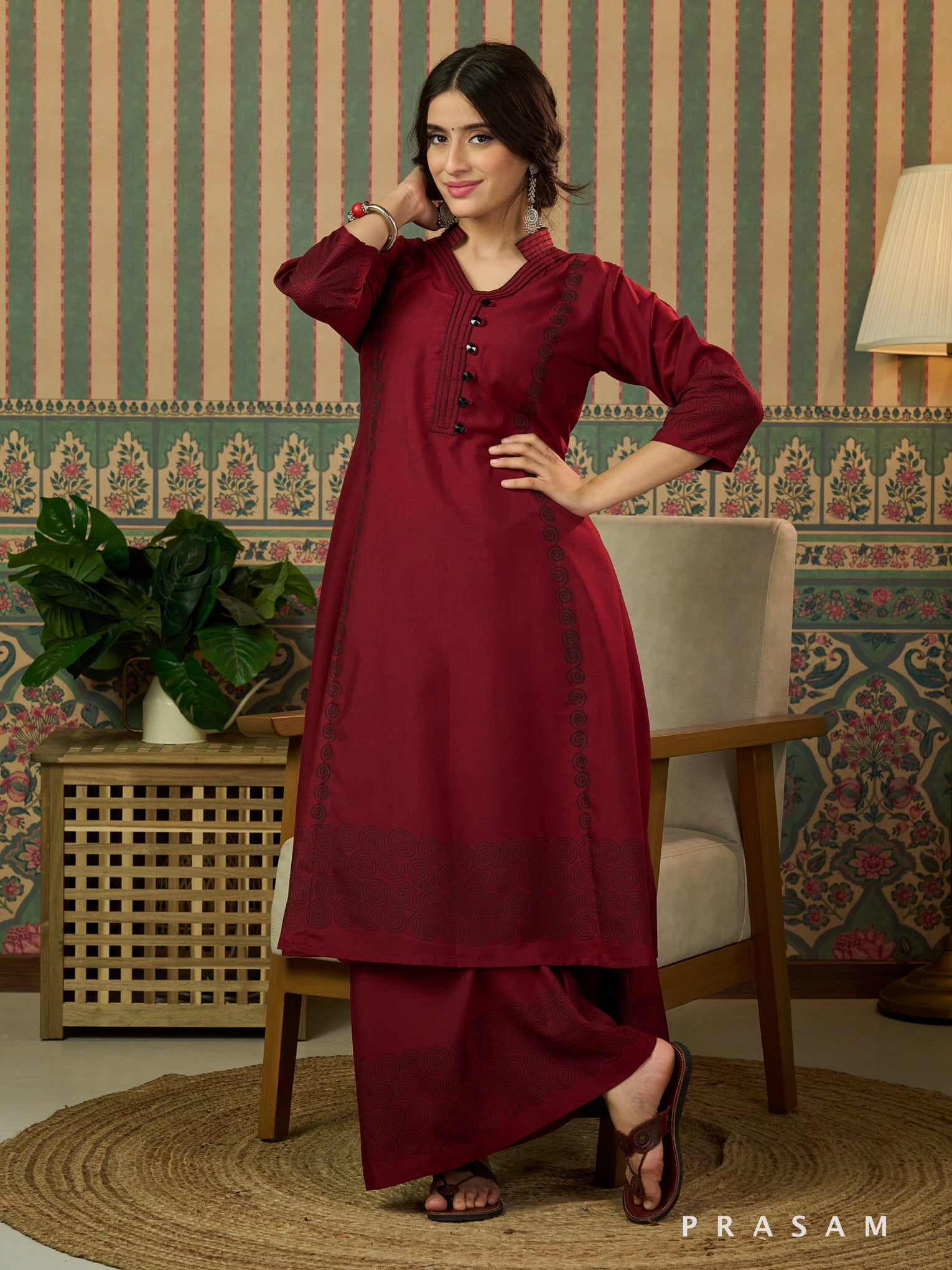 Varnika Muslin Block Printed Kurta Set