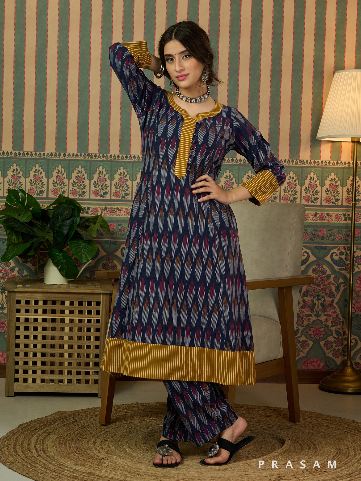 Liyana Ikat Kurta Set