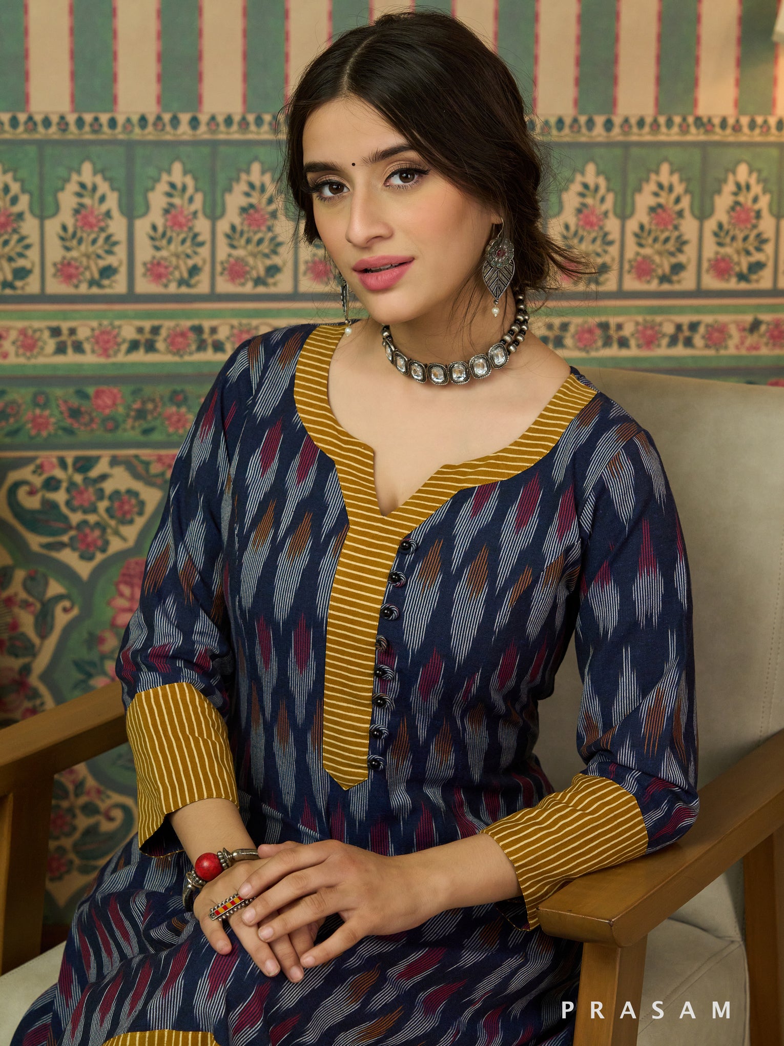 Liyana Ikat Kurta Set