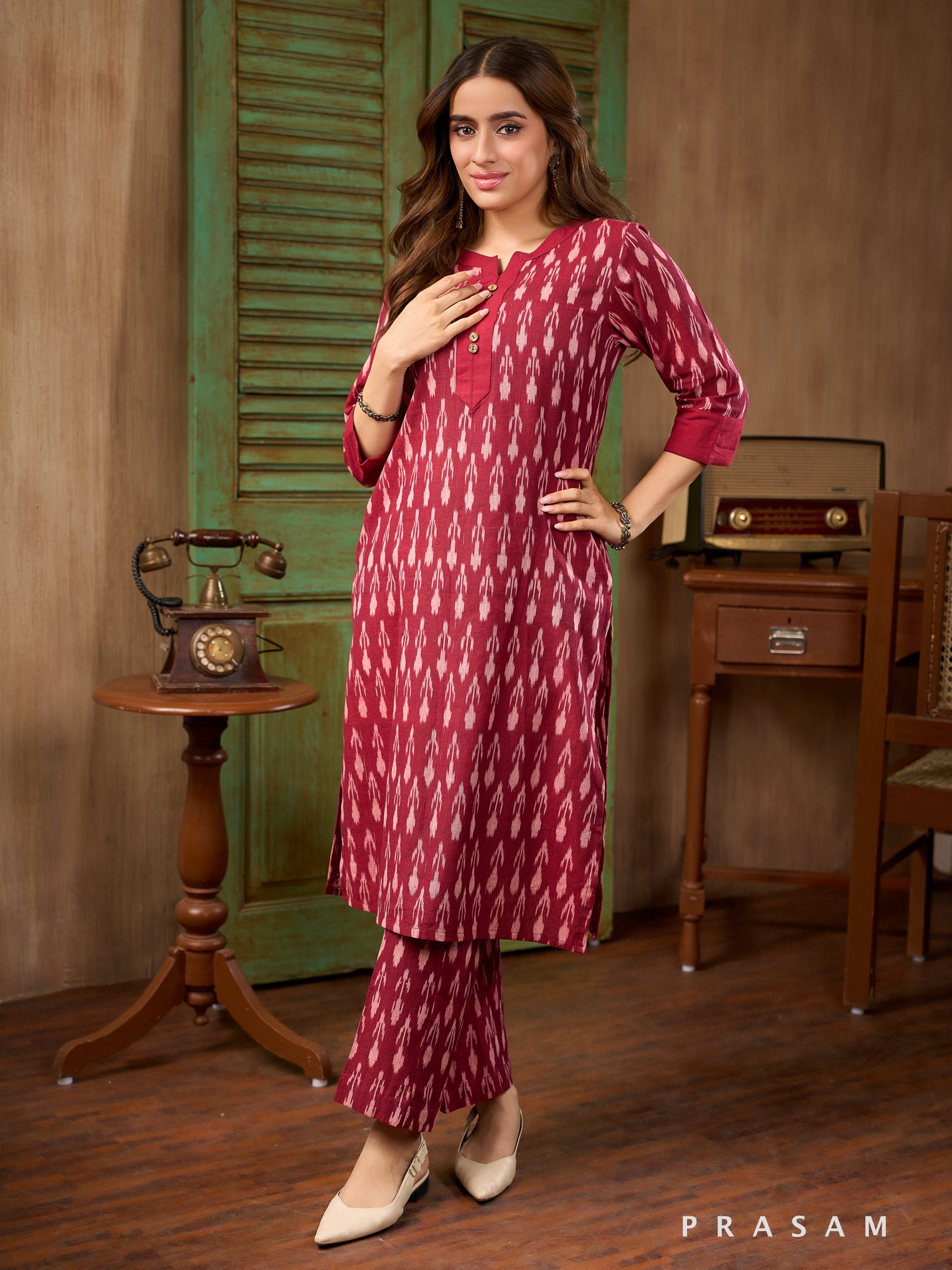 Desert Rose Ikat Kurta Set