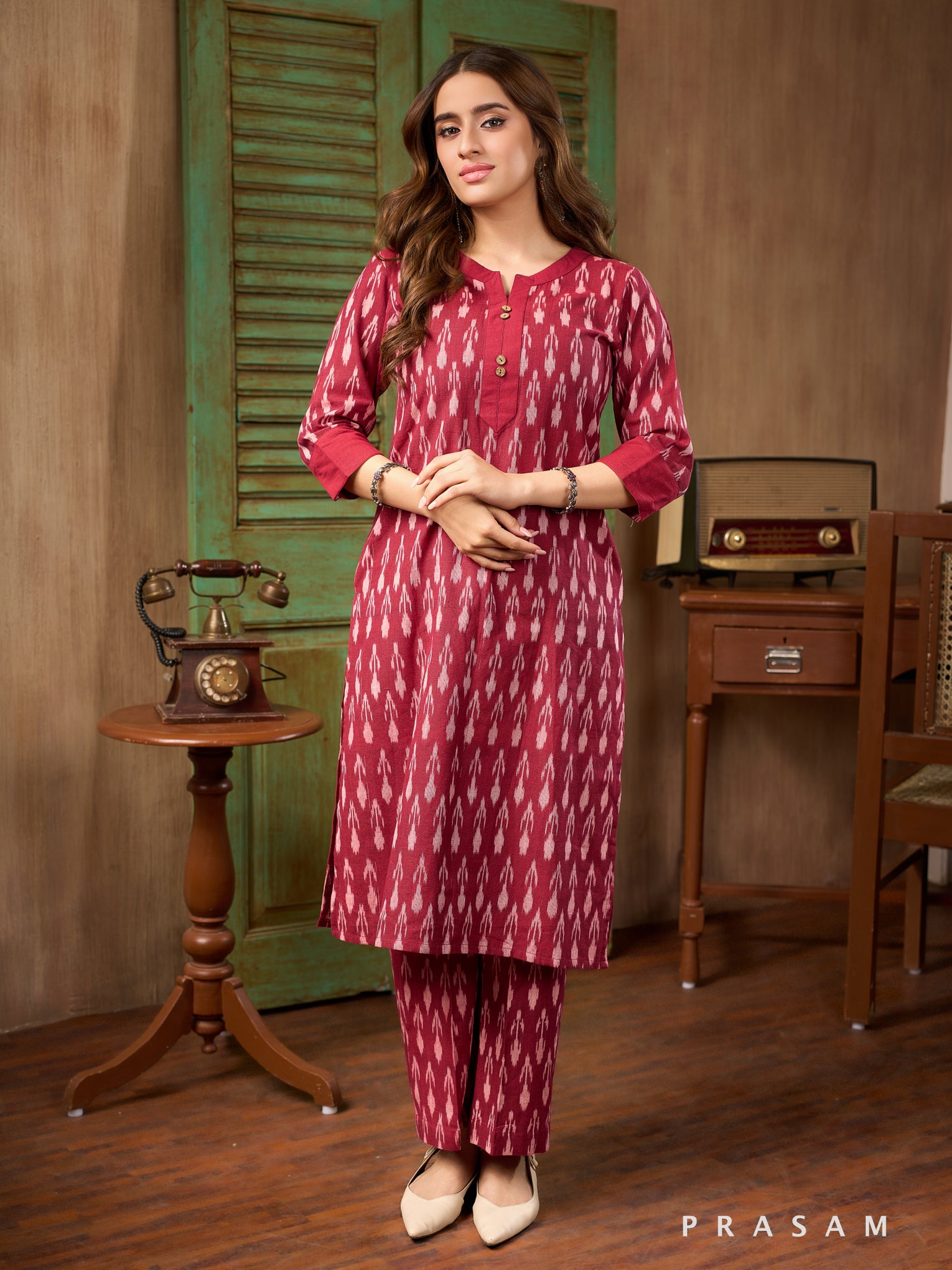 Desert Rose Ikat Kurta Set