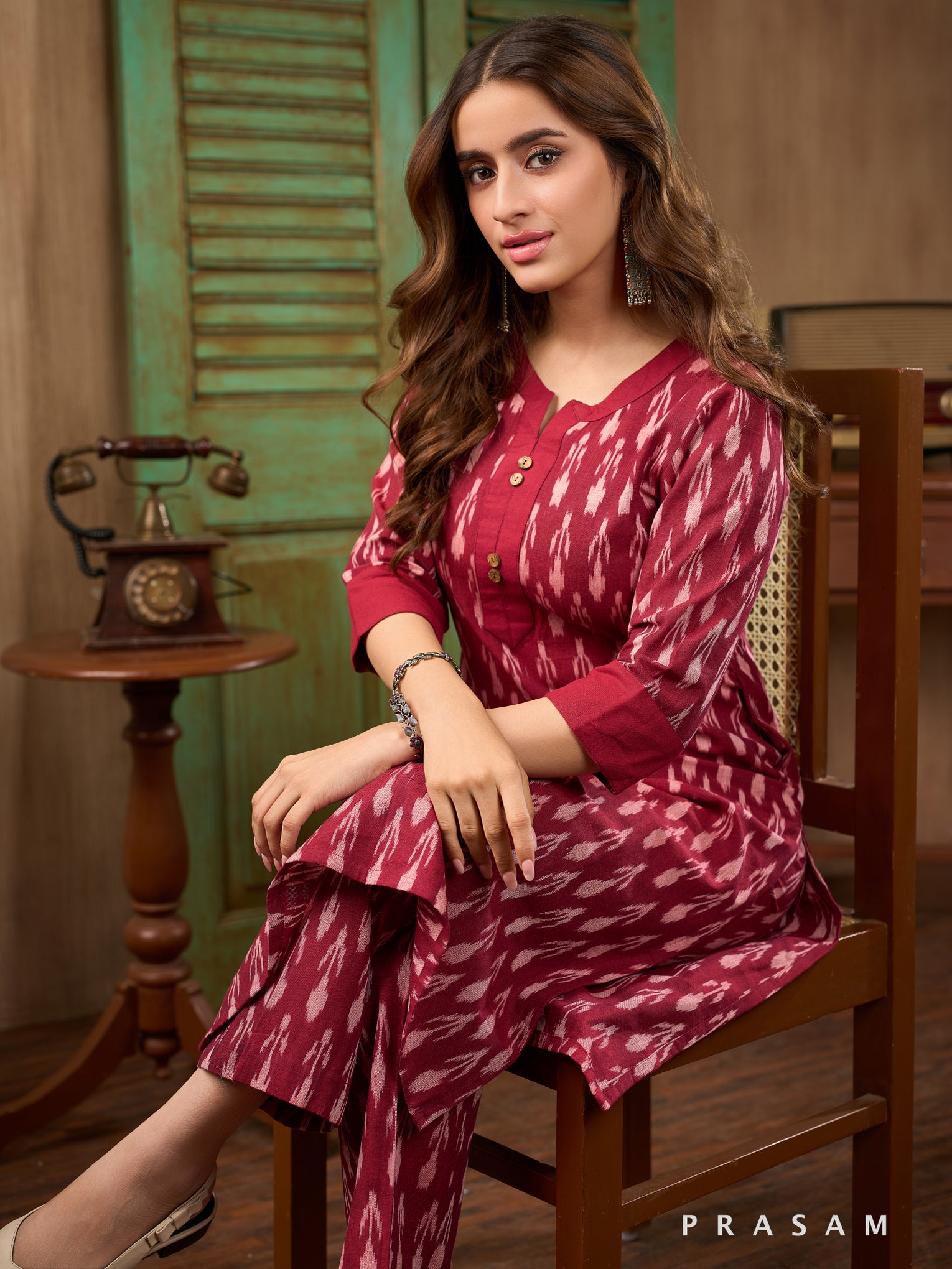 Desert Rose Ikat Kurta Set