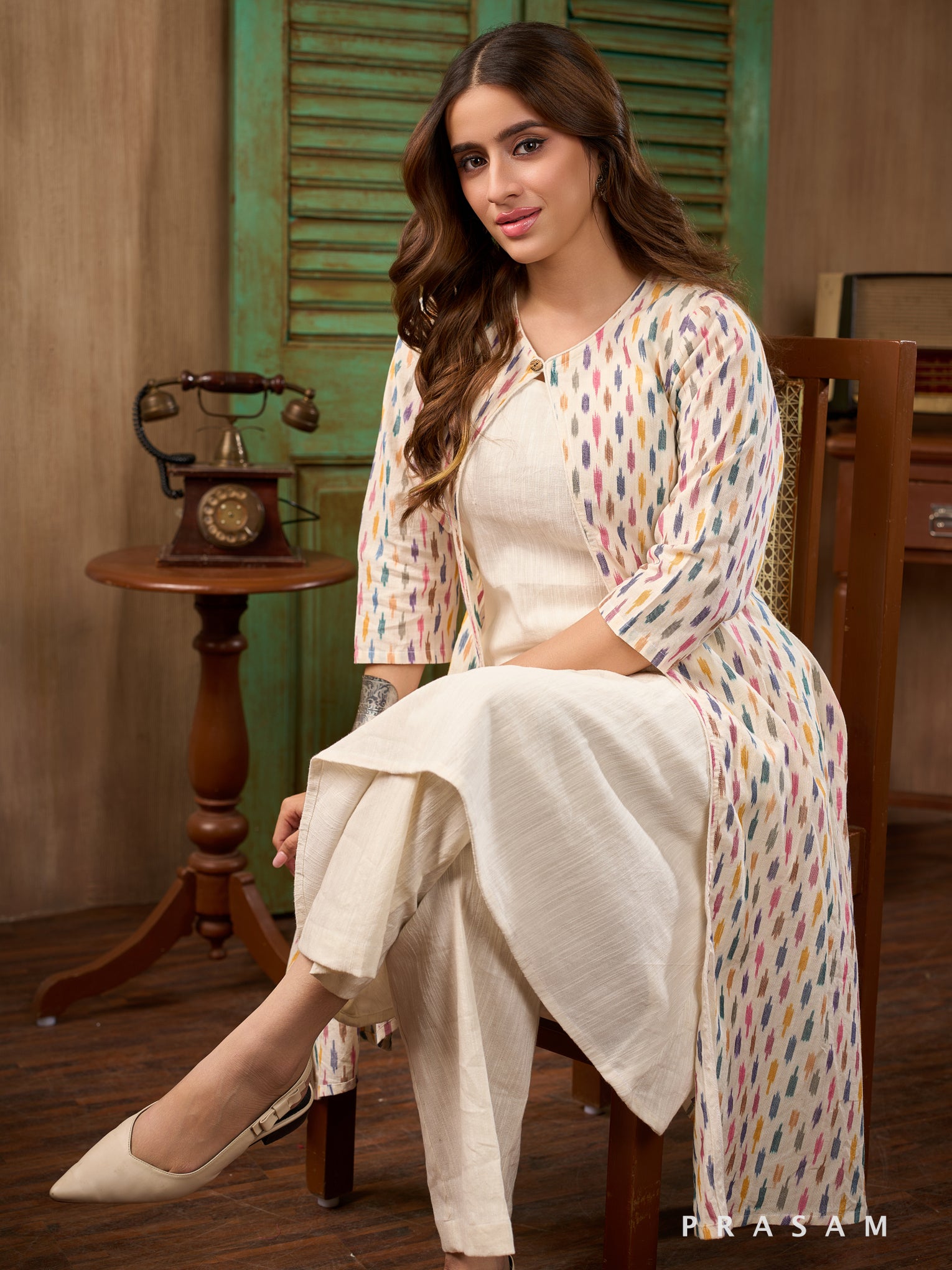 Daydream Canvas Cotton Kurta Set