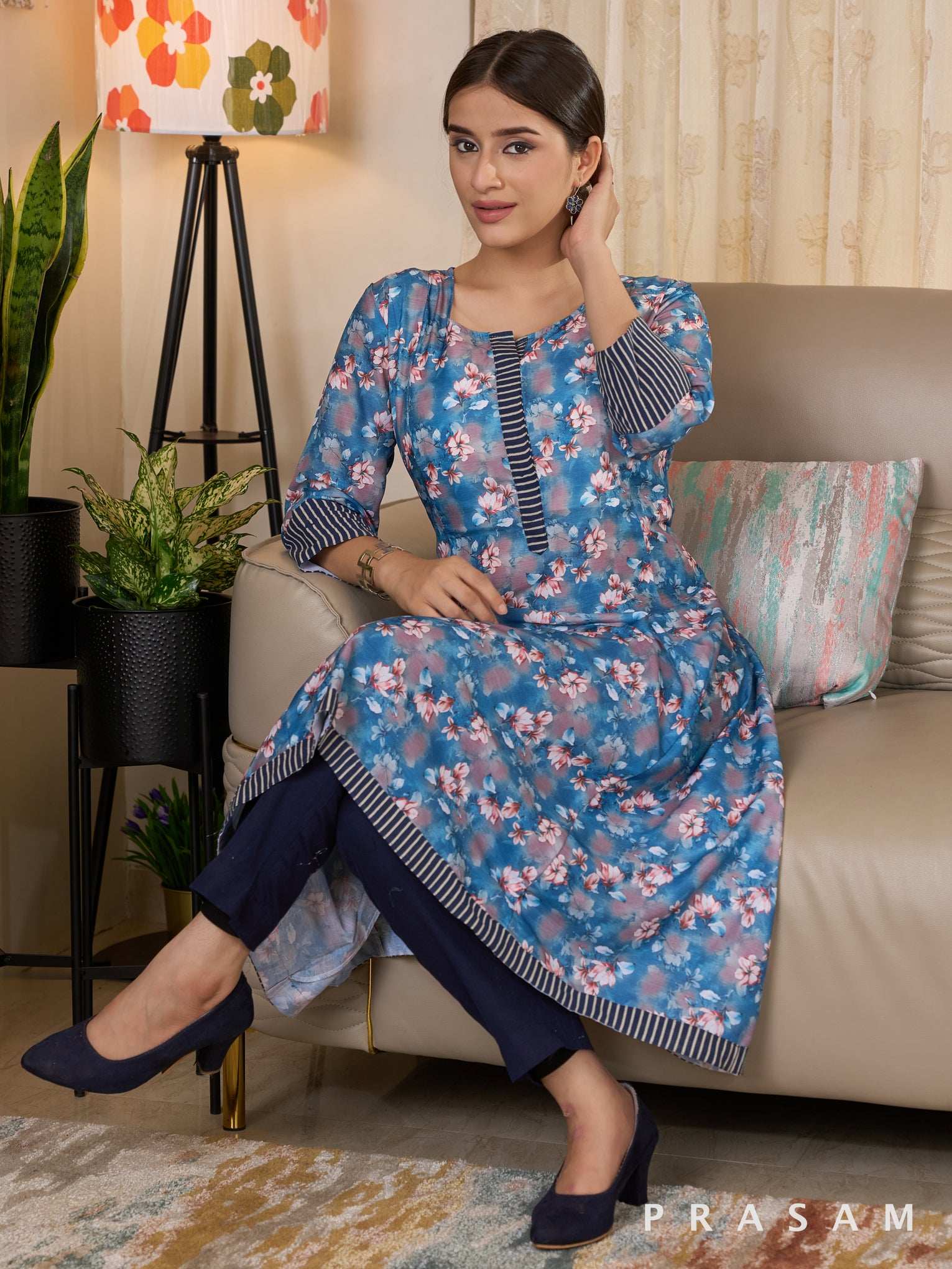 Butterfly Bush Muslin Printed Kurti