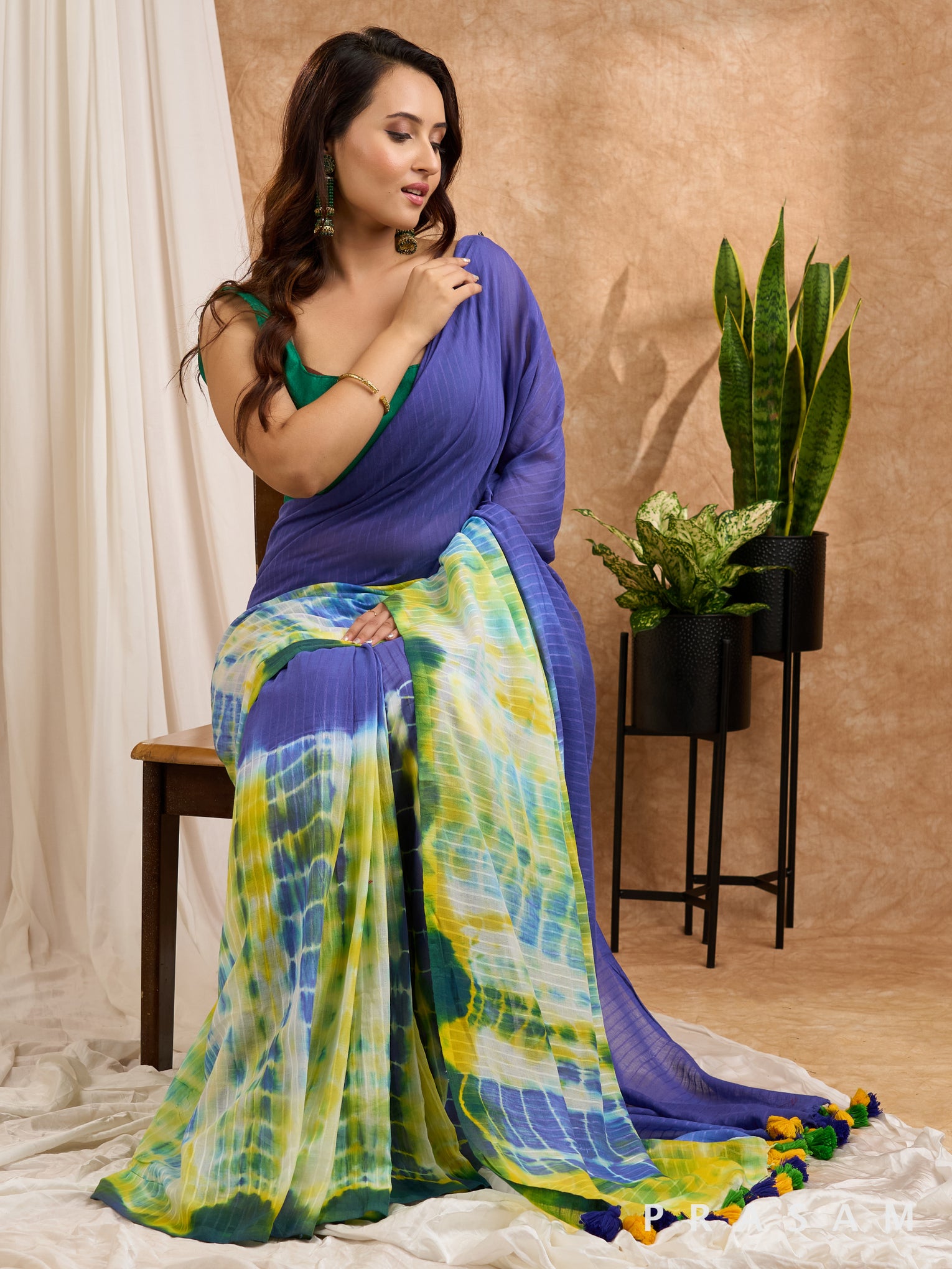 Rangeen Khwab - Cotton Tie and Dye Saree