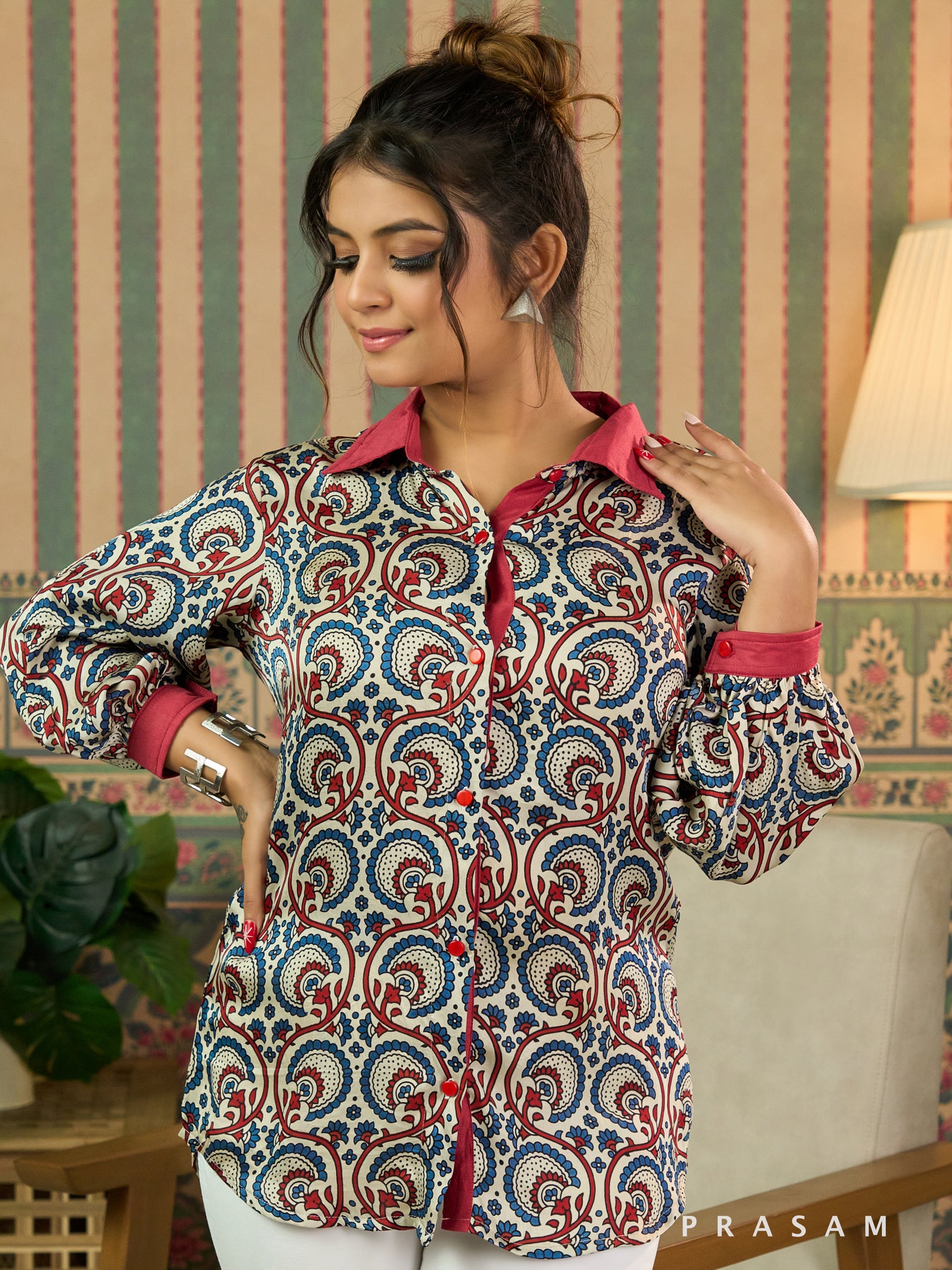 Nomadic Paisley Modal Silk Shirt