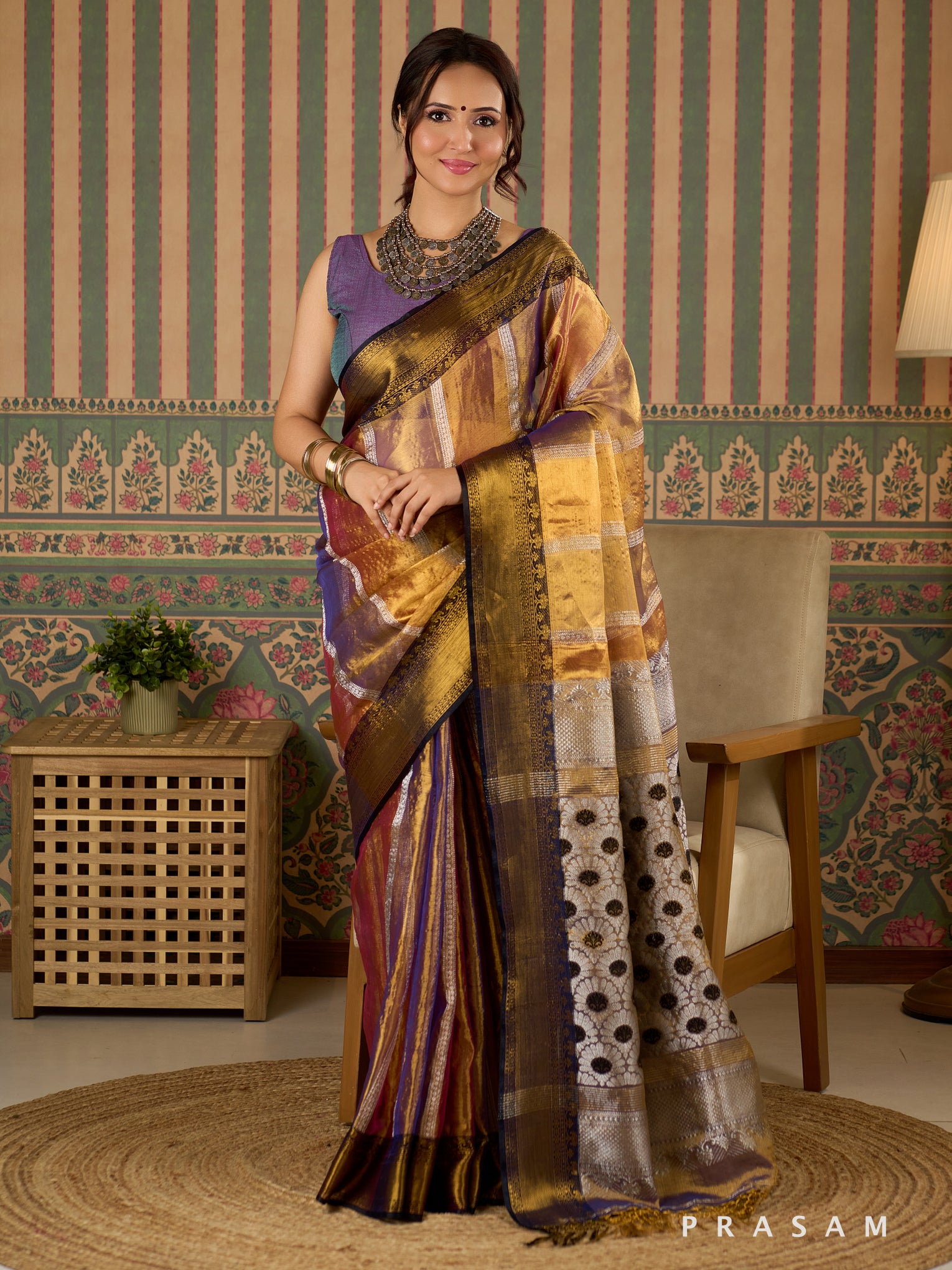Zarina Golden Tissue Banaras Silk Saree