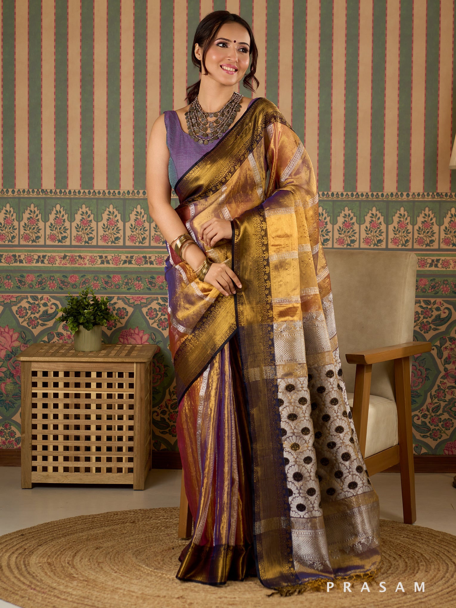 Zarina Golden Tissue Banaras Silk Saree