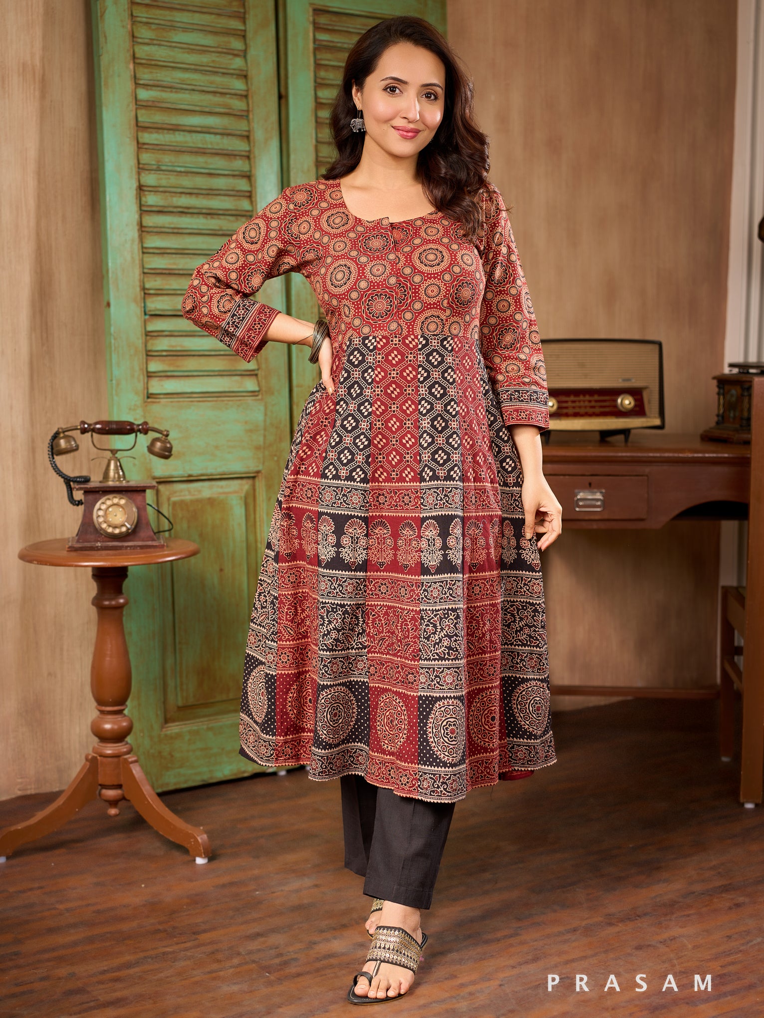 Swara Radiance Ajrakh Kurti
