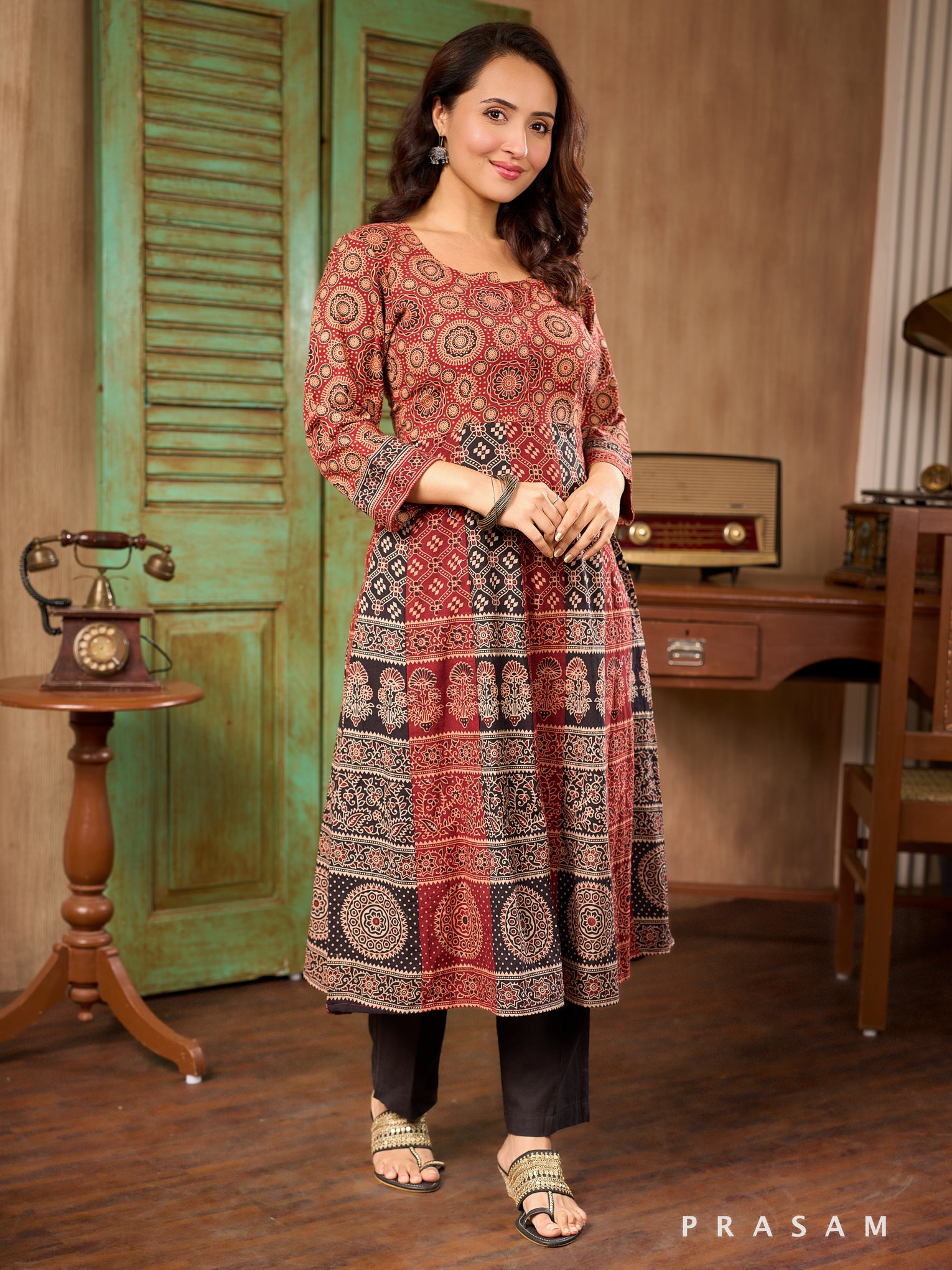 Swara Radiance Ajrakh Kurti