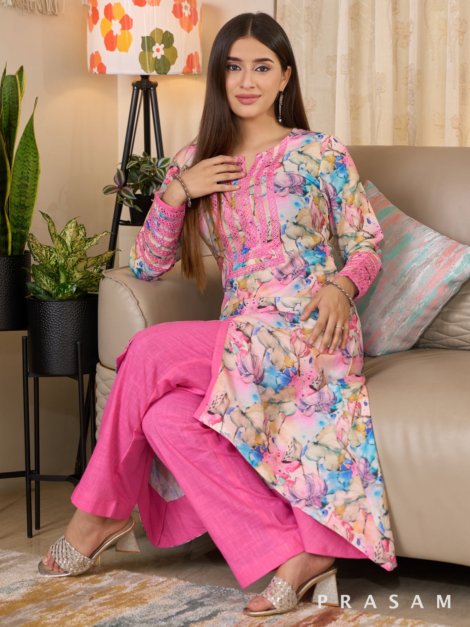 Rose Marbella Kurti Set