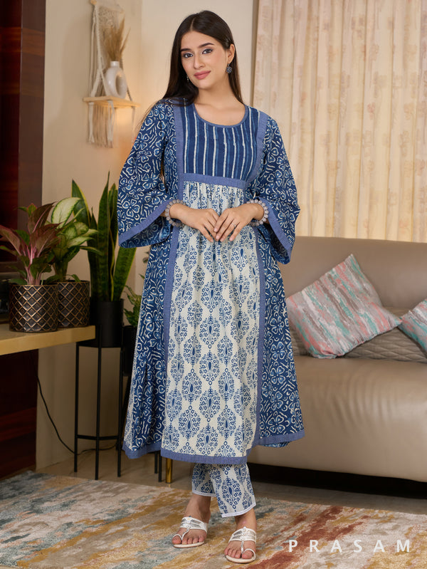 Cascade - Printed Blue Cotton Set