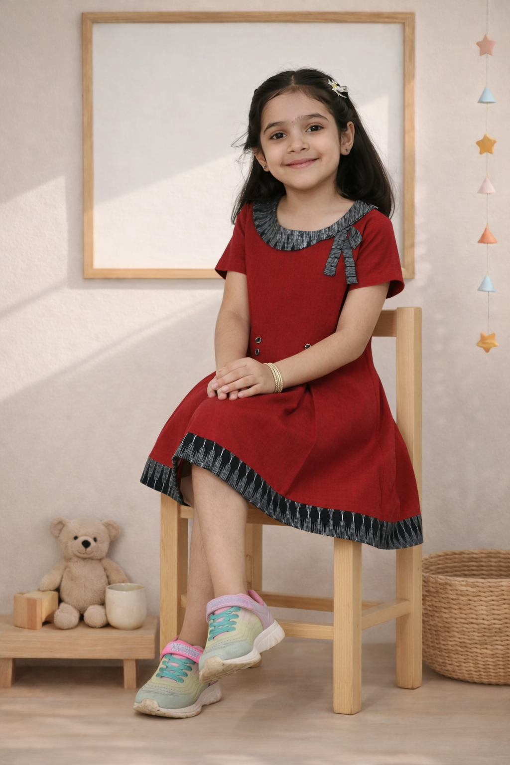 Cherry Charm Ikat Dress