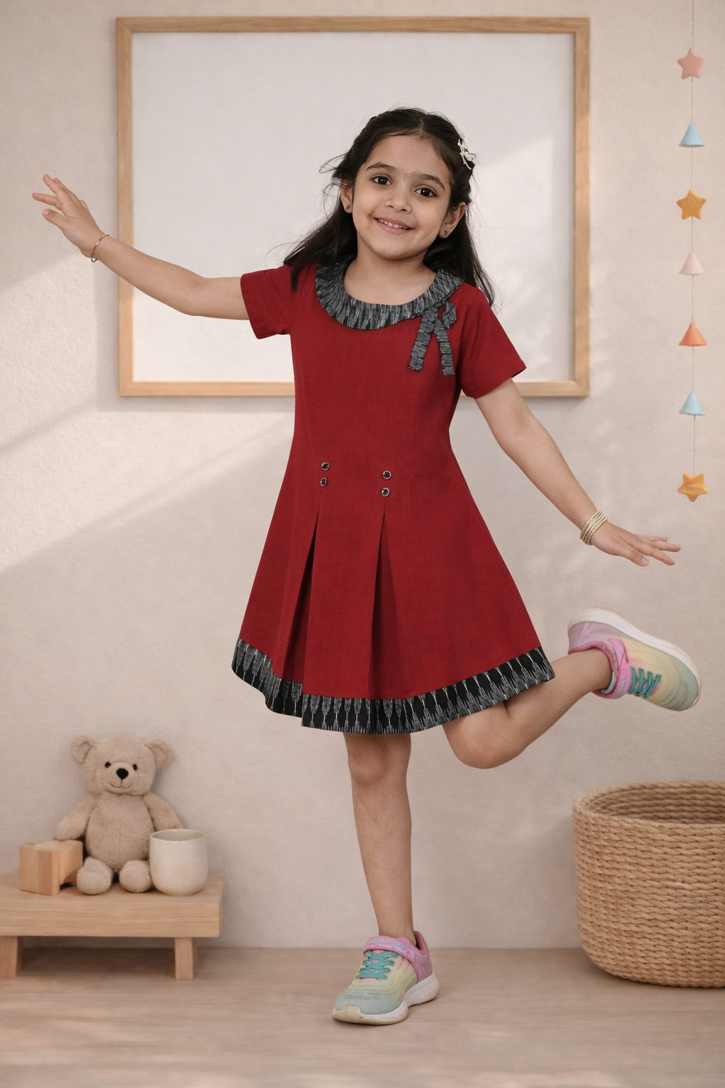 Cherry Charm Ikat Dress