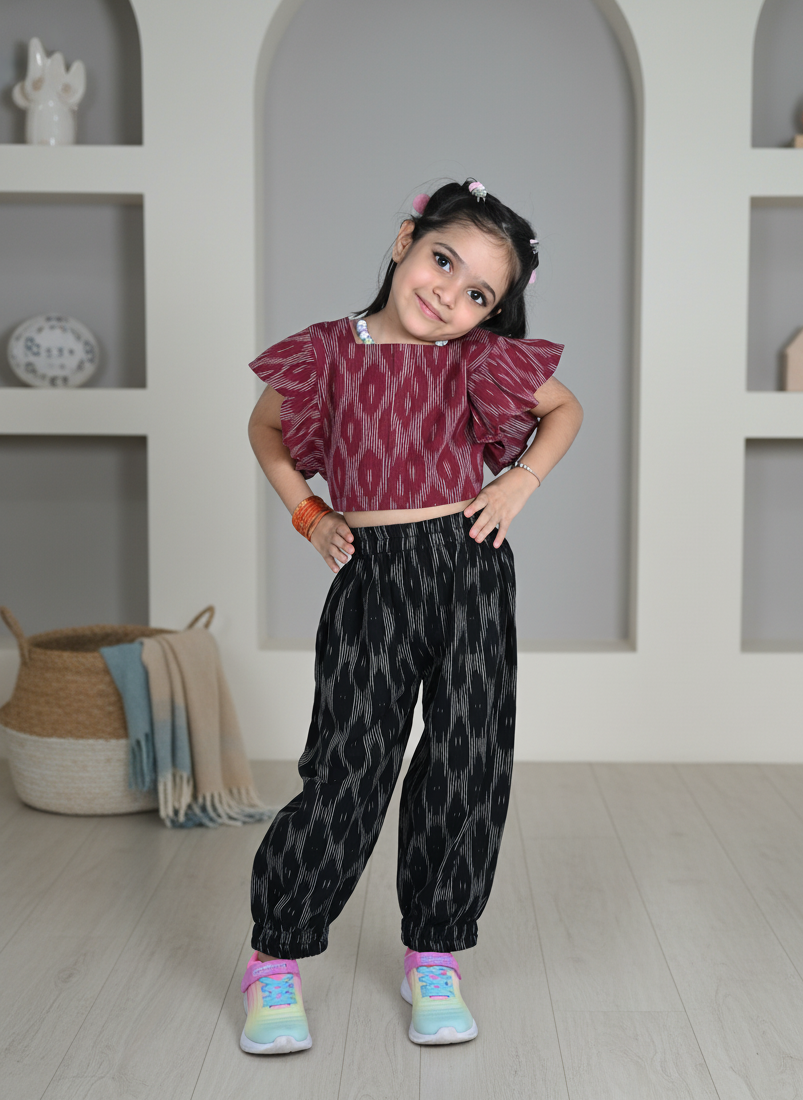 Contemporary Charm Ikat Top & Trousers Set