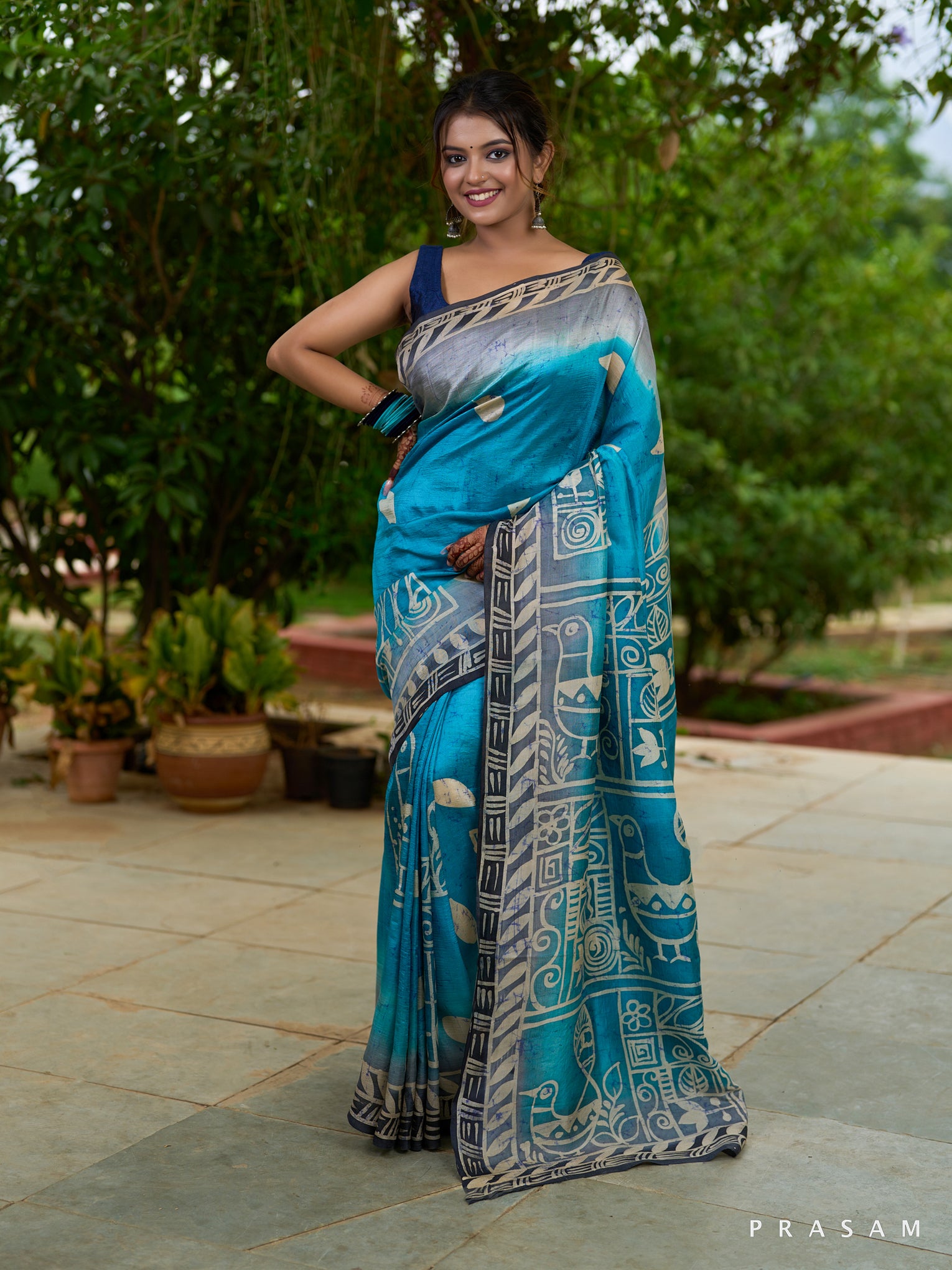 Teal Whispered Tradition Pure Silk Teal saree