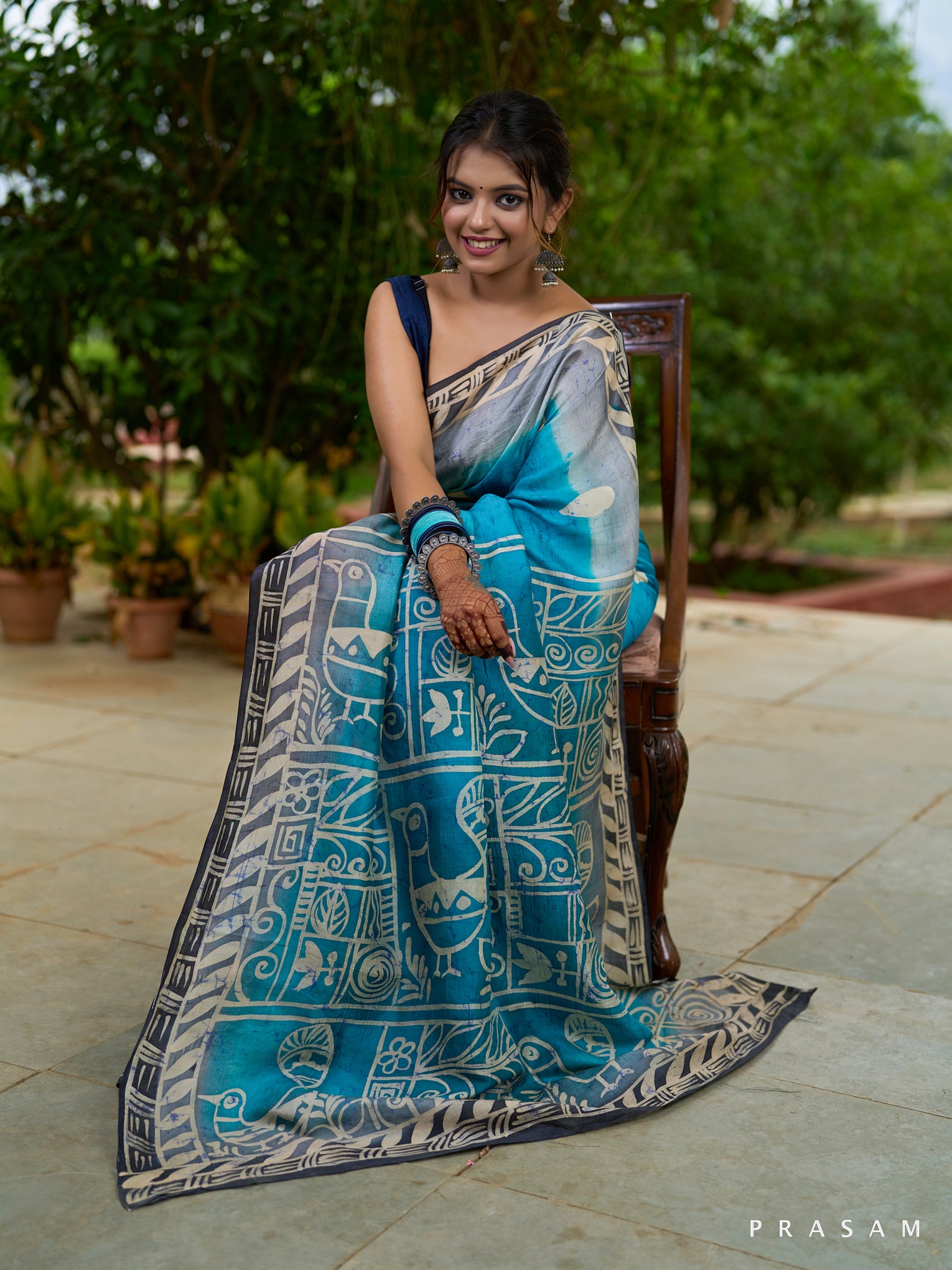 Teal Whispered Tradition Pure Silk Teal saree