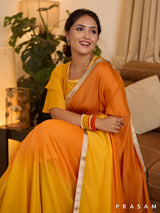 Golden Horizon Orange Modal Saree