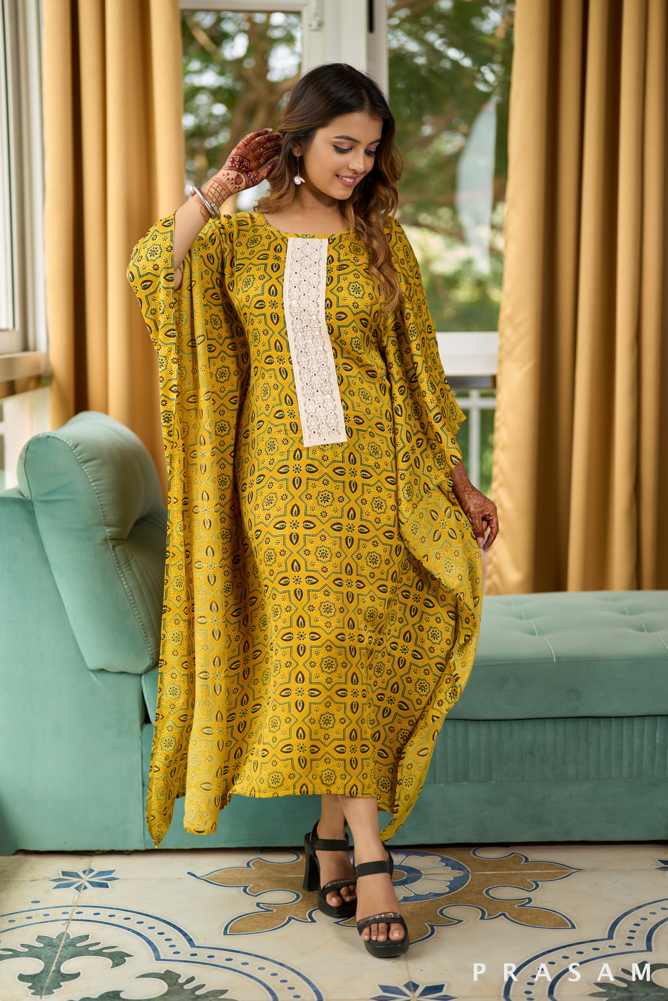 Sunshine Serenity Modal Silk Kaftan