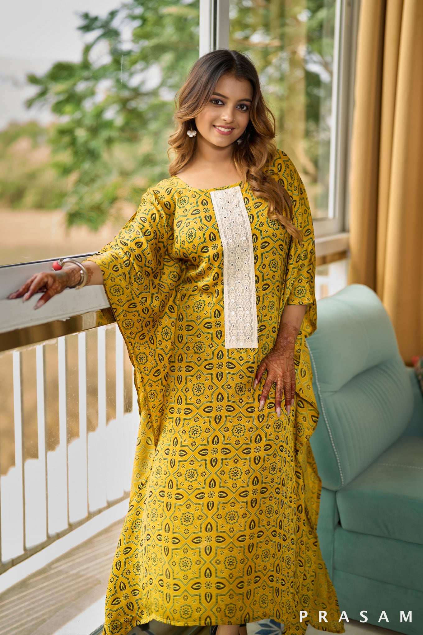 Sunshine Serenity Modal Silk Kaftan