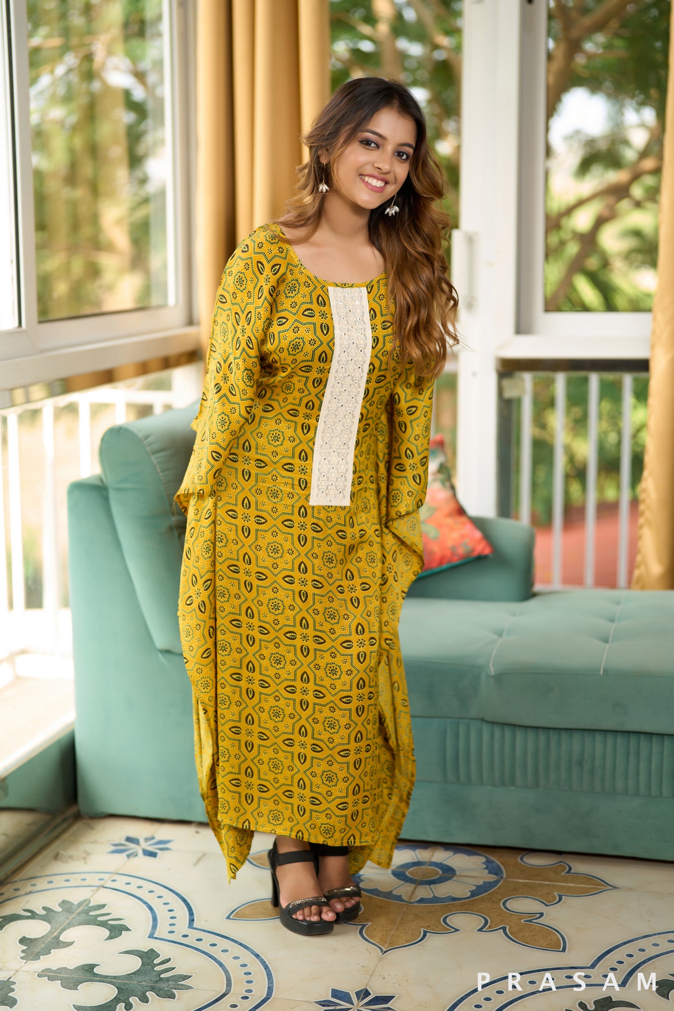 Sunshine Serenity Modal Silk Kaftan