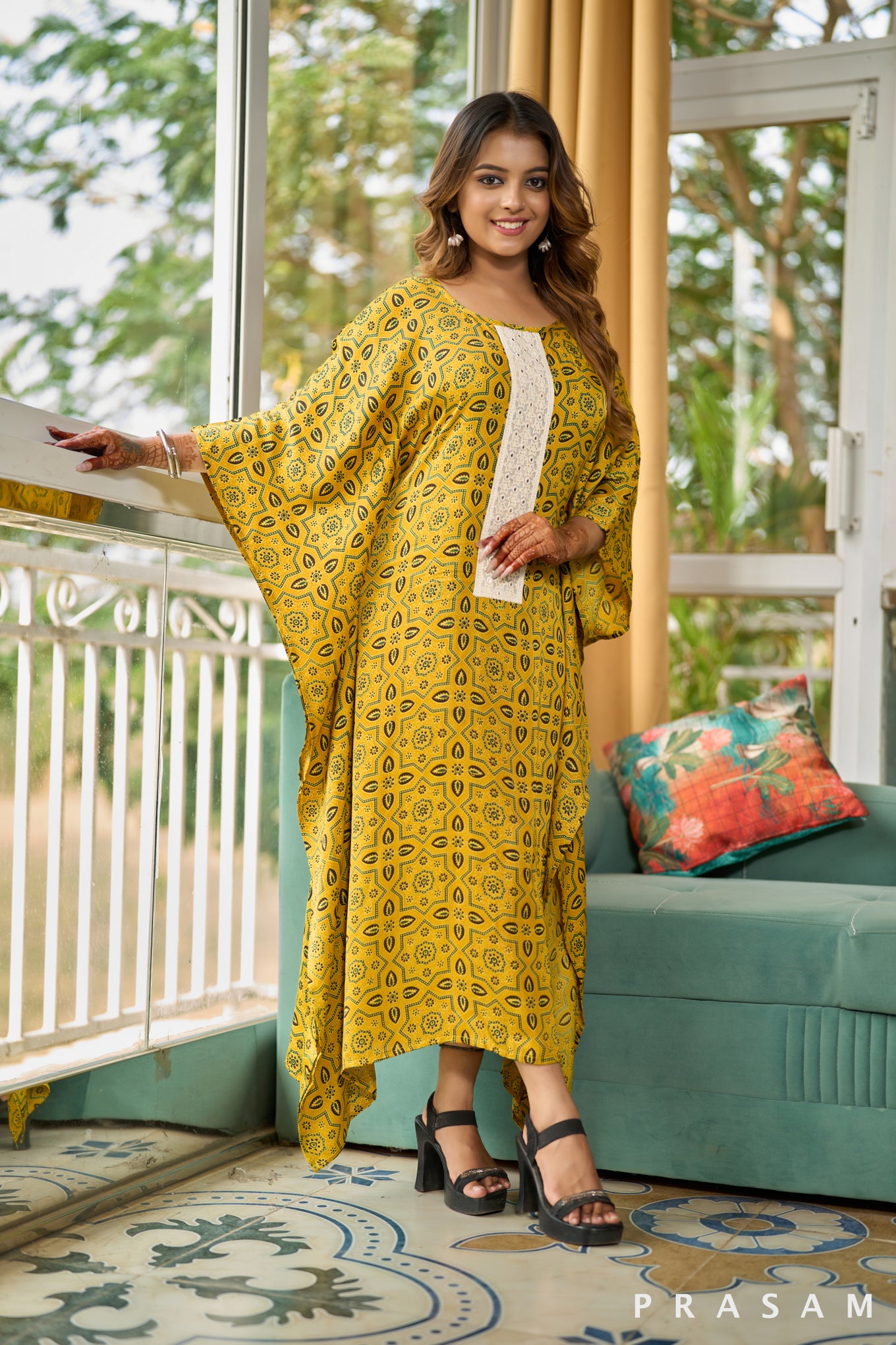 Sunshine Serenity Modal Silk Kaftan