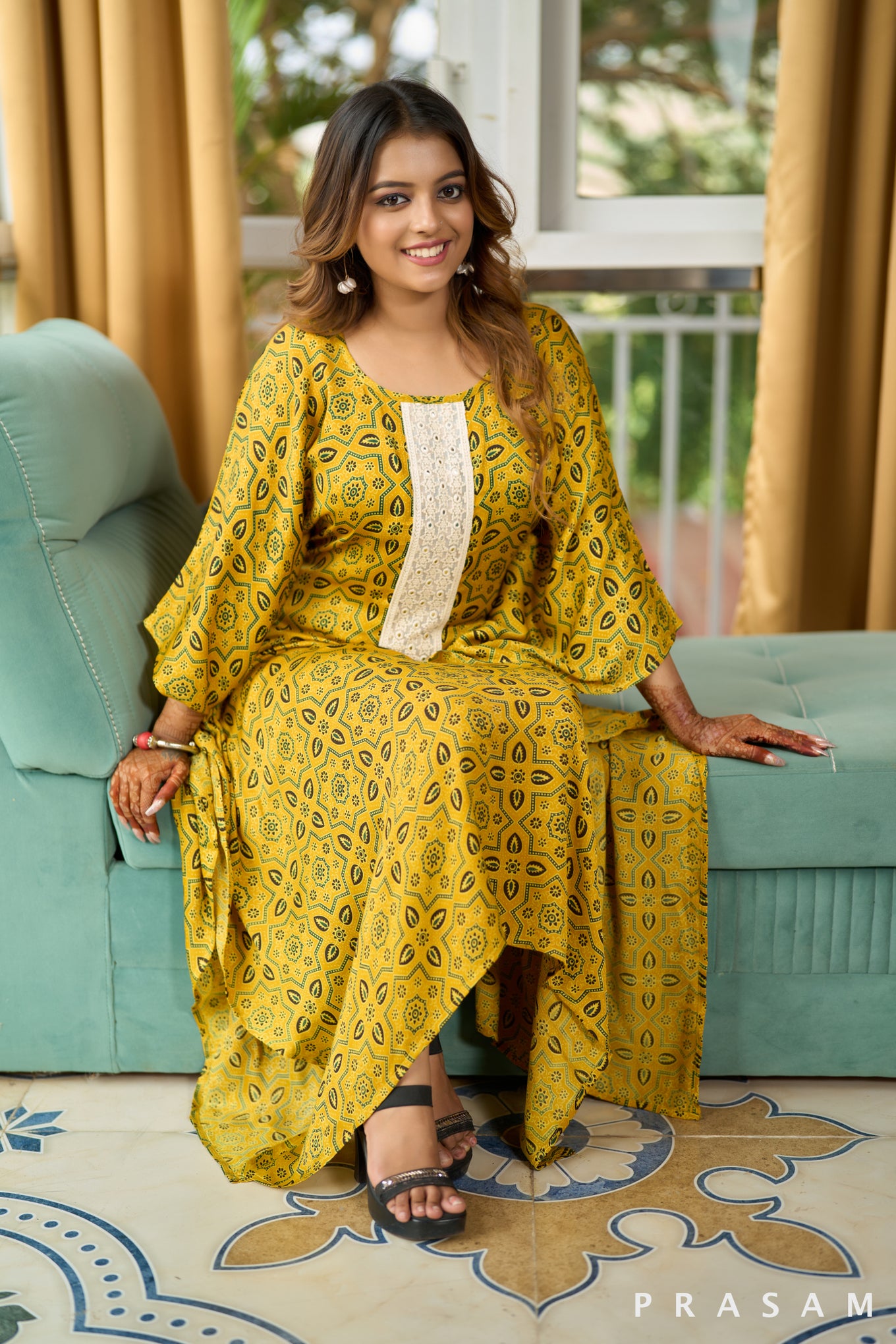 Sunshine Serenity Modal Silk Kaftan