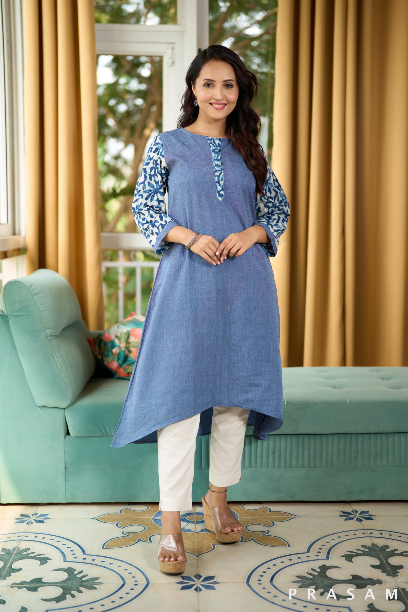 Indigo Skyline Denim Delight Kurti