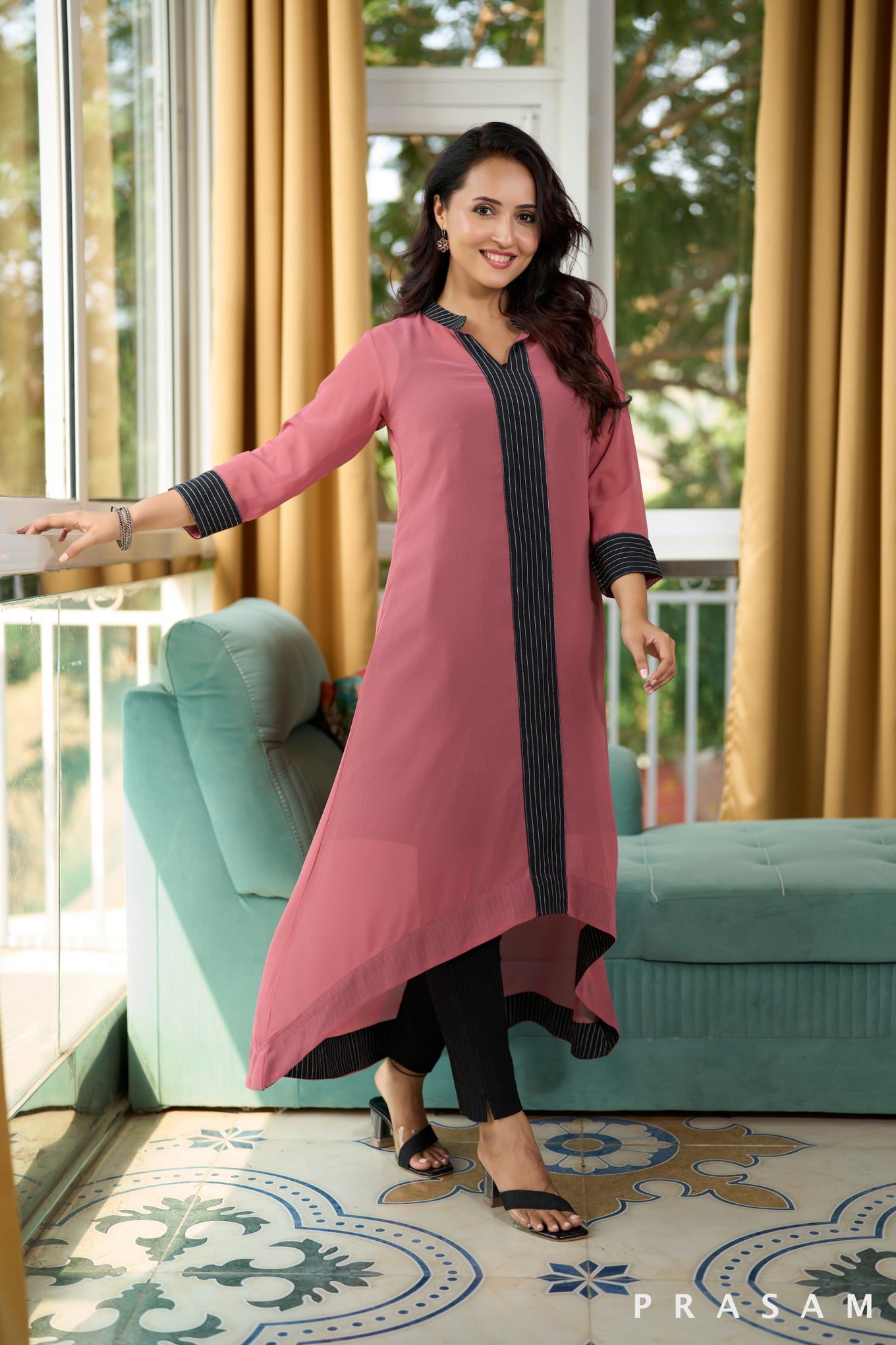 Soft Rose Blush Elegance Kurti