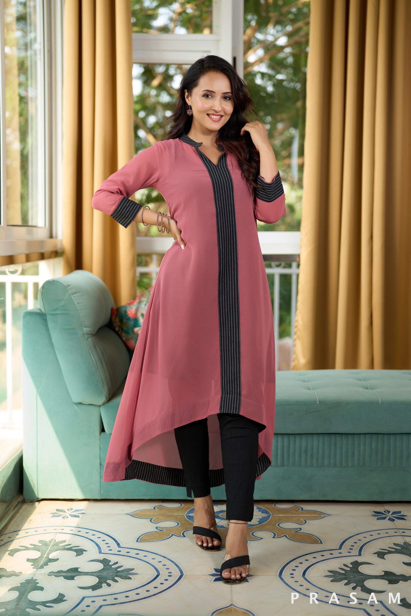 Soft Rose Blush Elegance Kurti