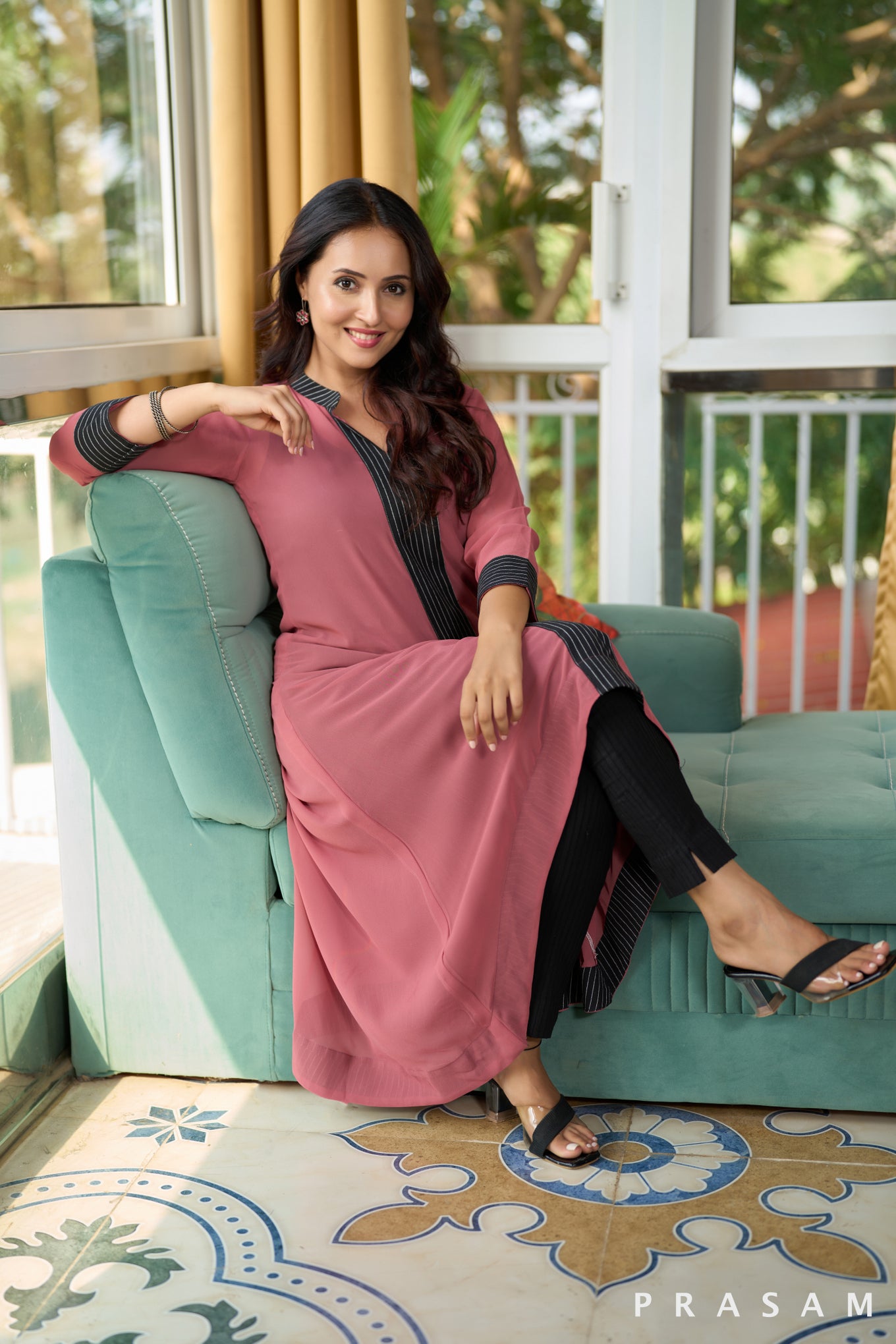 Soft Rose Blush Elegance Kurti