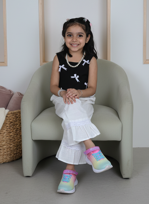 Handwoven Classic Black & White Charm