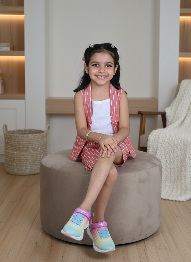 Ikat Bloom 3pcs Shorts & Jacket Set