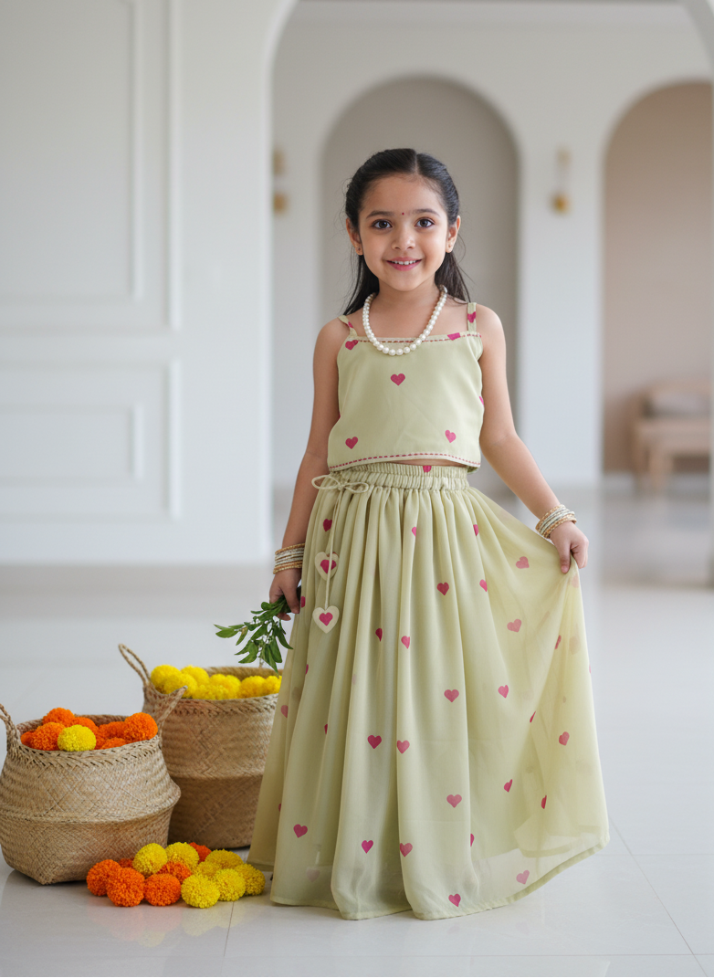 Celebrate her festive spirit with our handcrafted georgette block-printed top &amp; skirt set. ✨
Soft, flowy &amp; comfortable — blending modern charm with traditional artistry for every special occasion.