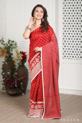 Aaheli Chanderi Silk Hand Block Print Saree Prasam Crafts